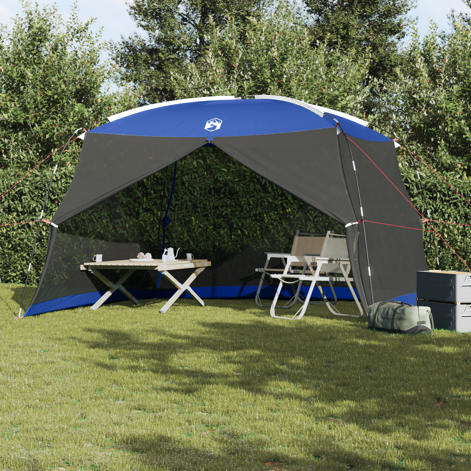 Tende Con Tetto Azzurro 380 X 380 X 225 Cm Poliestere