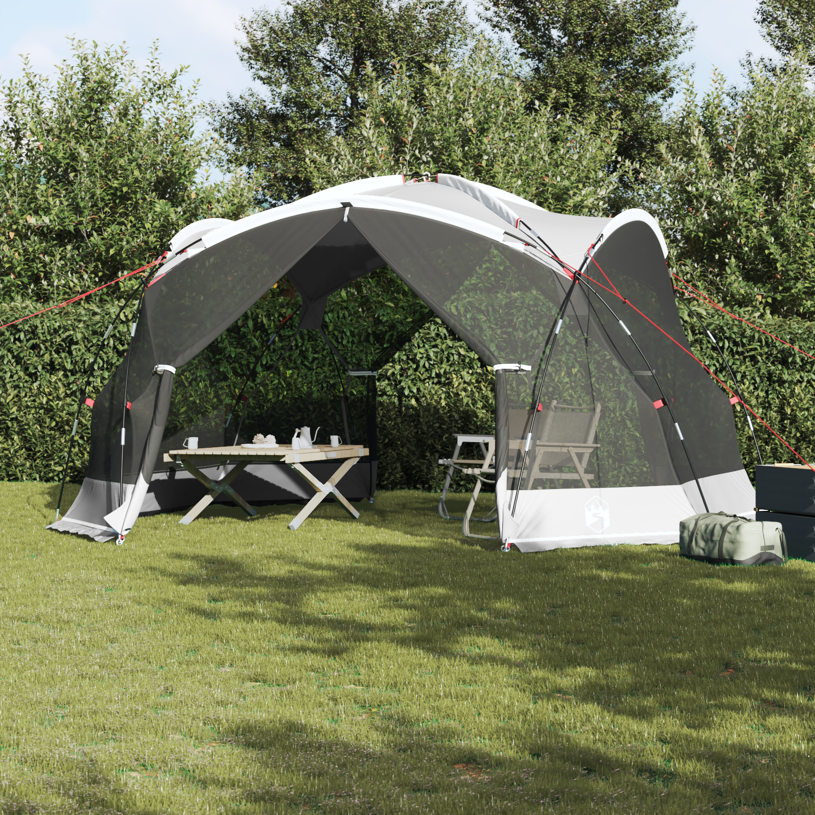 Tende Con Tetto Grigio 434 X 434 X 230 Cm Poliestere