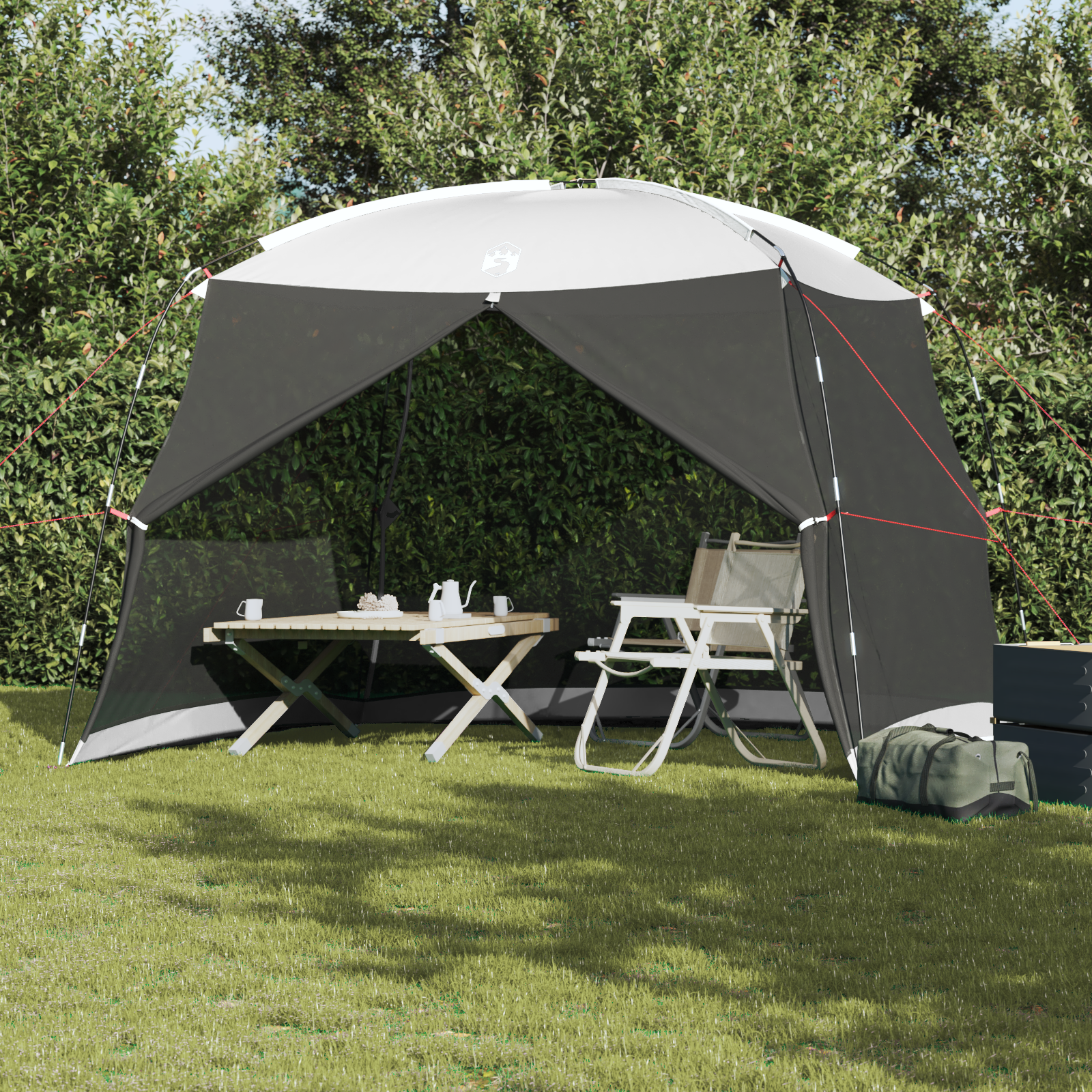 Tende Con Tetto Grigio 320 X 320 X 218 Cm Poliestere