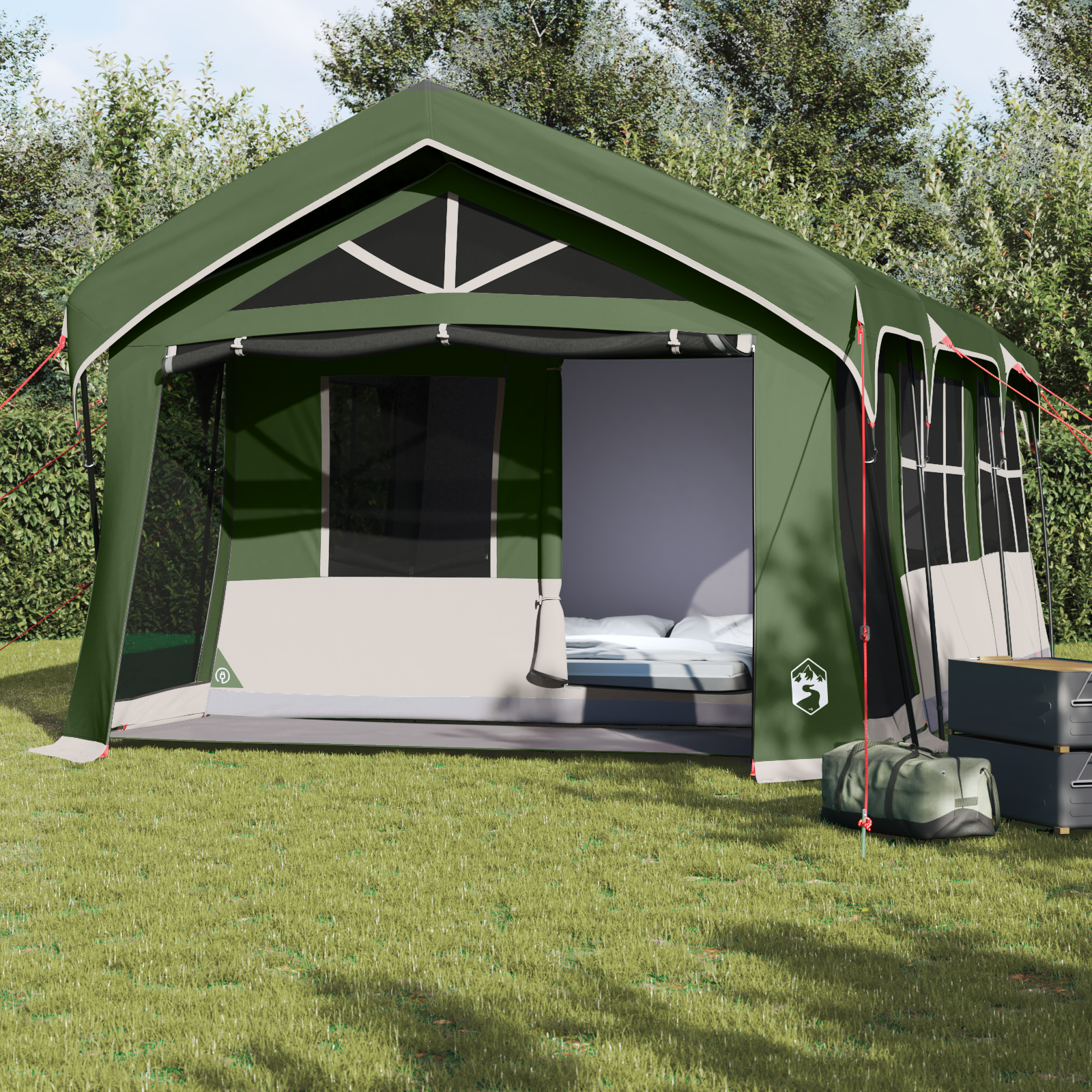 Tende Con Tetto Verde 620 X 322 X 240 Cm Poliestere