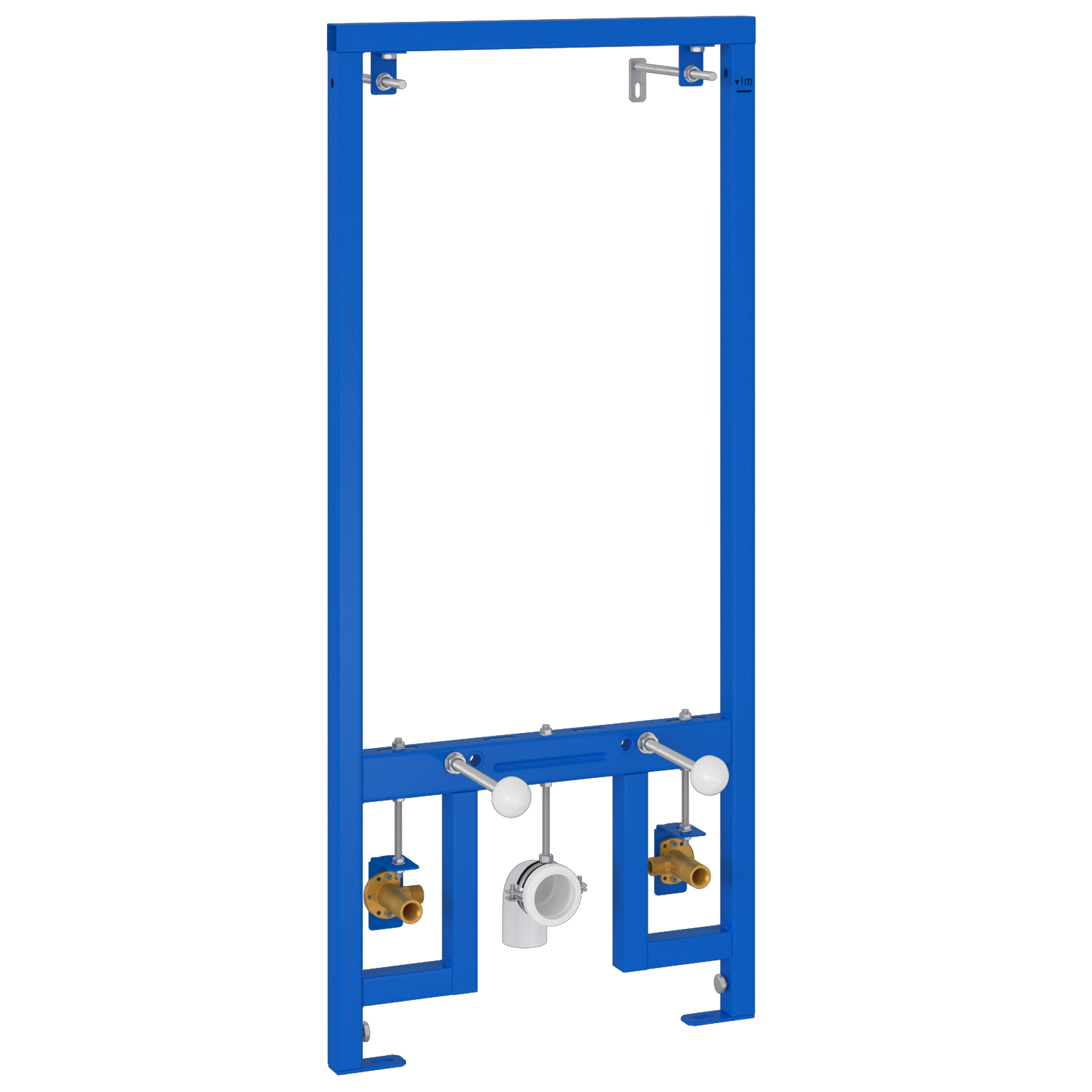 Supporto Da Parete Per Bagno Blu 50 X 17.5 X 136 Cm Acciaio