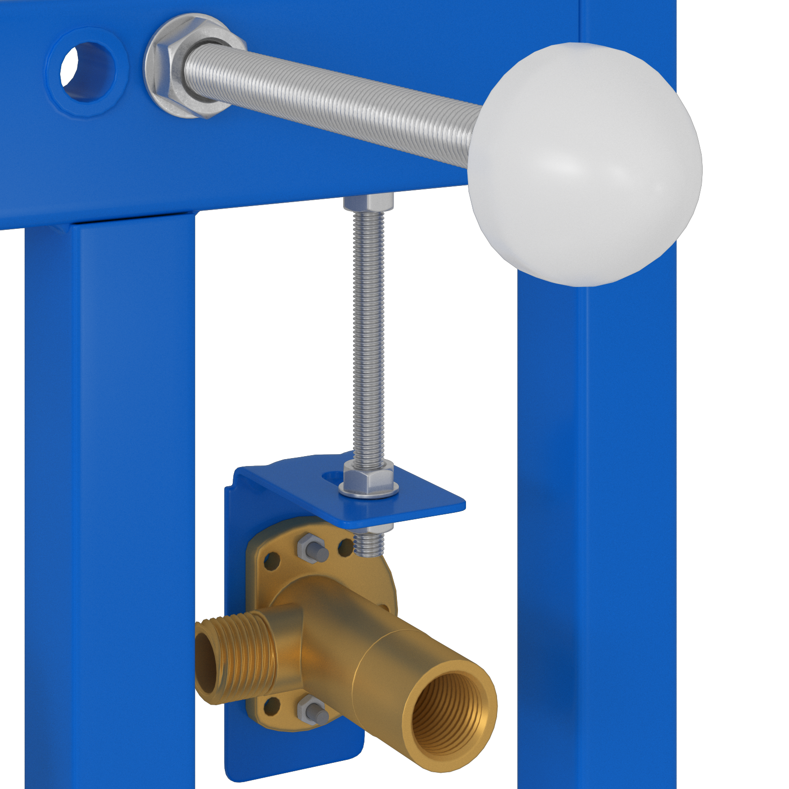 Supporto Da Parete Per Bagno Blu 50 X 17.5 X 136 Cm Acciaio - Image 5