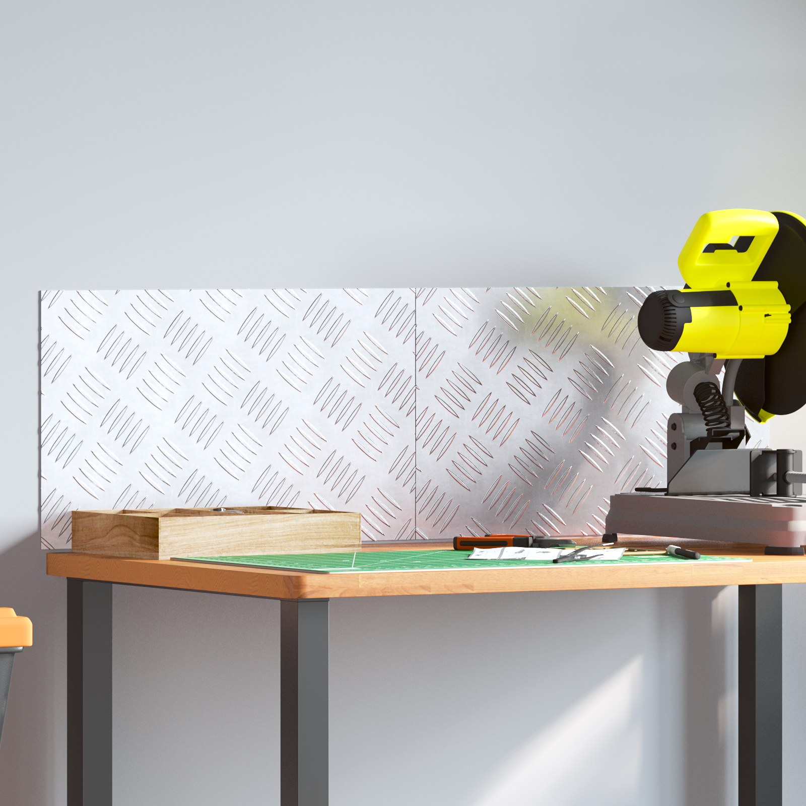 Dischi Quadrati 2 Pcs Argento 50 X 30 Cm Alluminio - Image 4