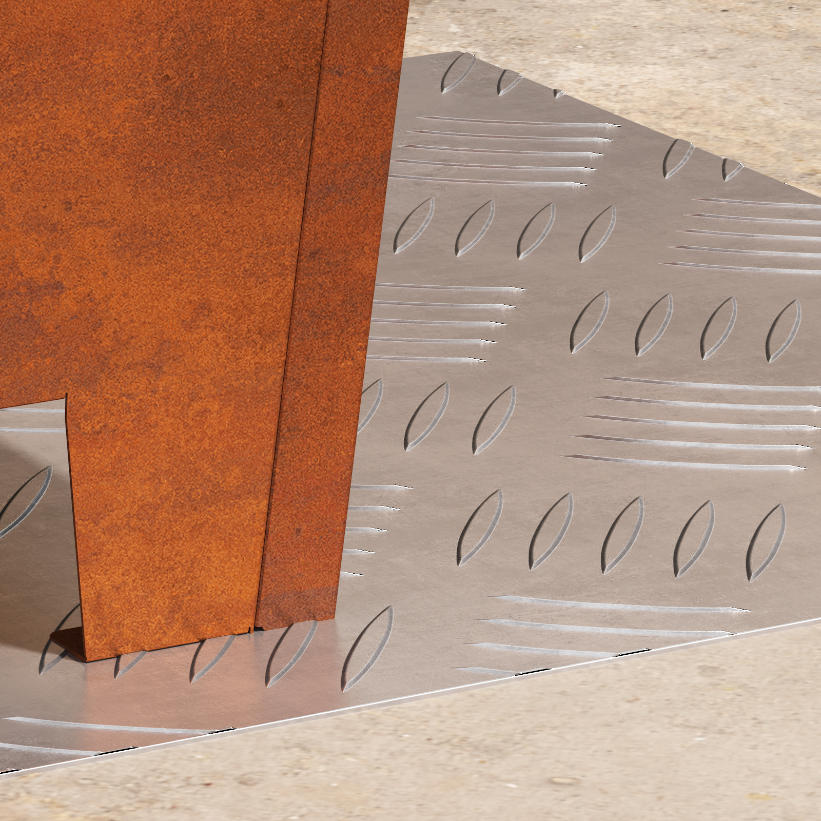 Dischi Quadrati 2 Pcs Argento 40 X 40 Cm Alluminio - Image 3