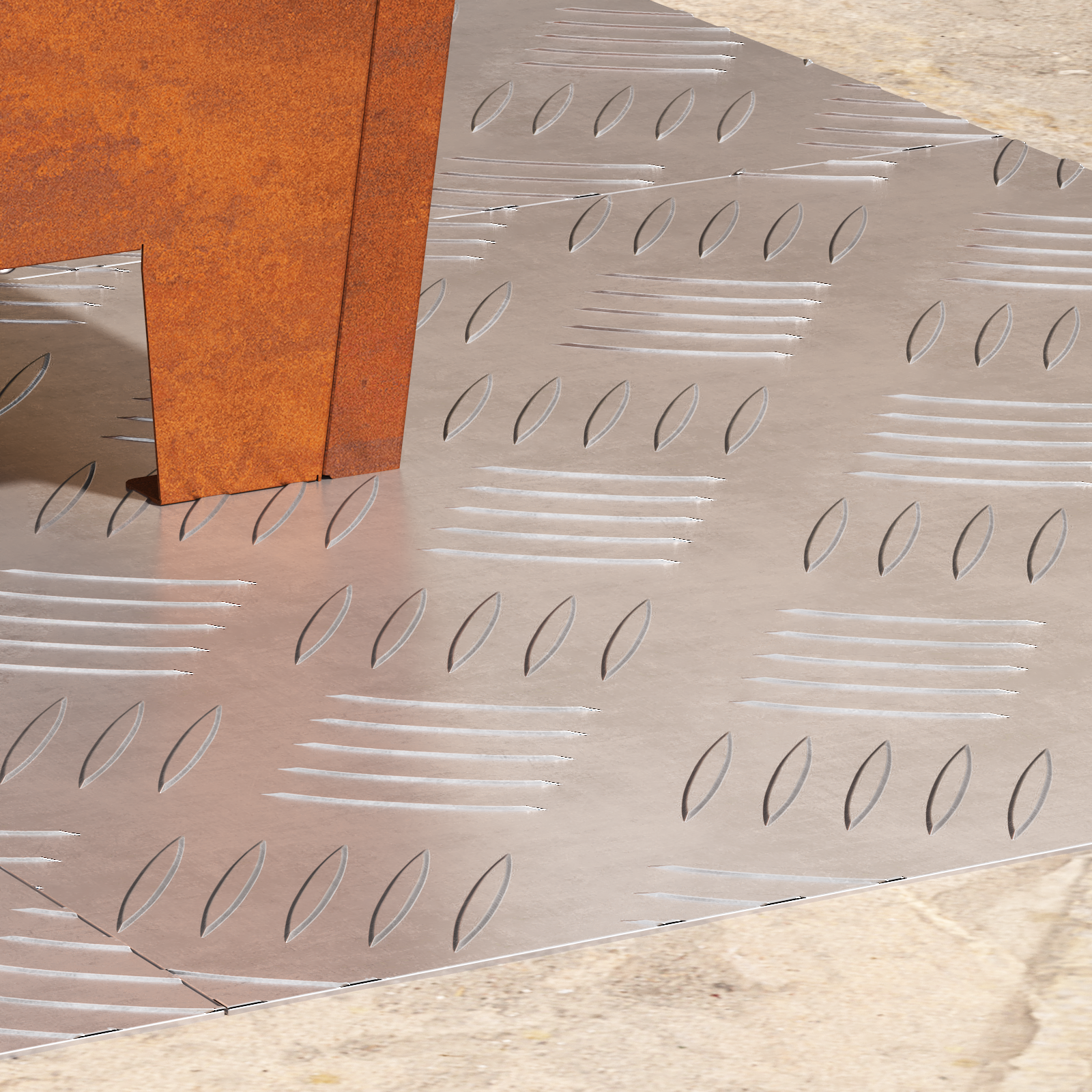 Dischi Quadrati 4 Pcs Argento 40 X 40 Cm Alluminio - Image 4