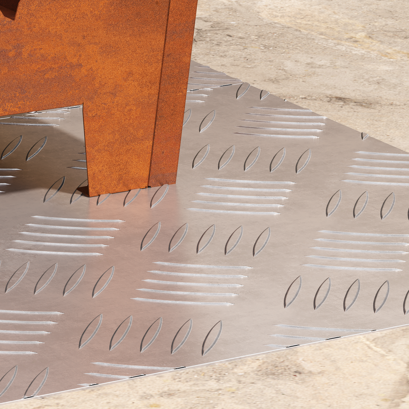 Dischi Quadrati 2 Pcs Argento 60 X 40 Cm Alluminio - Image 3