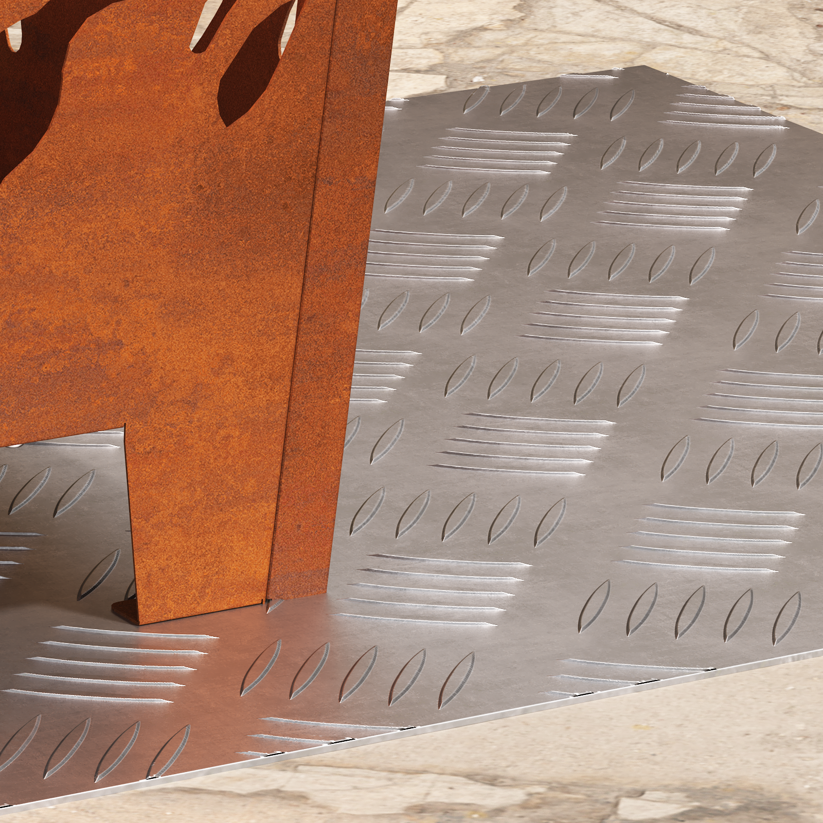 Dischi Quadrati 2 Pcs Argento 50 X 50 Cm Alluminio - Image 3