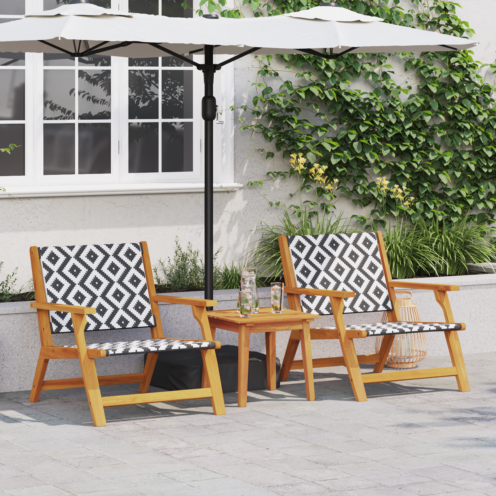 Arredamento Da Giardino 2 Pcs Bianco 67 X 78 X 73cm