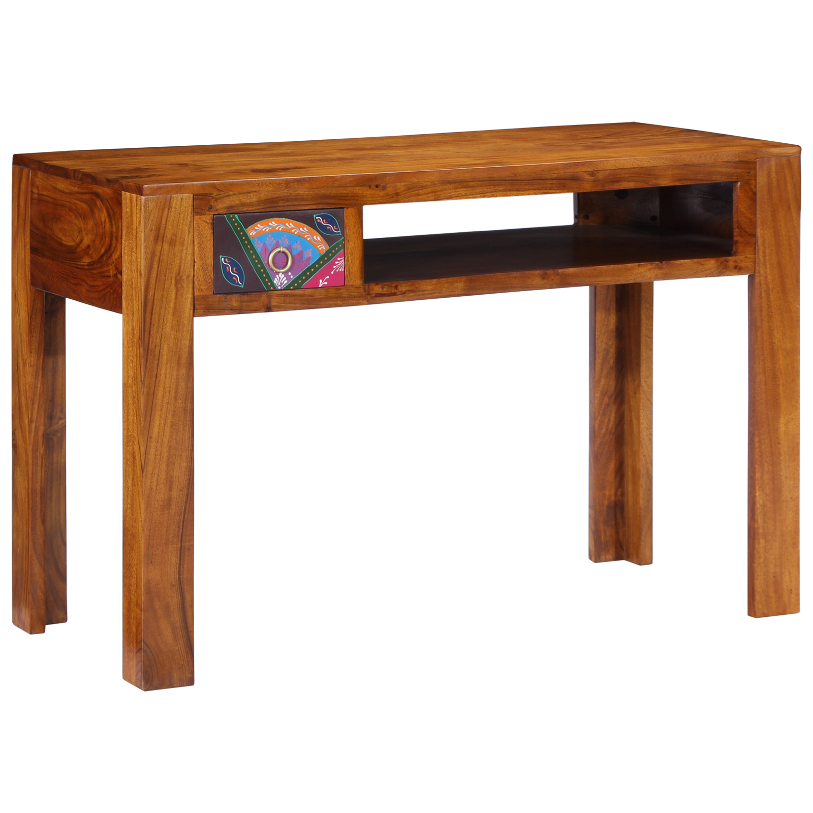 Scrivania Marrone 110 X 50 X 73 Cm Legno Massello Di Acacia