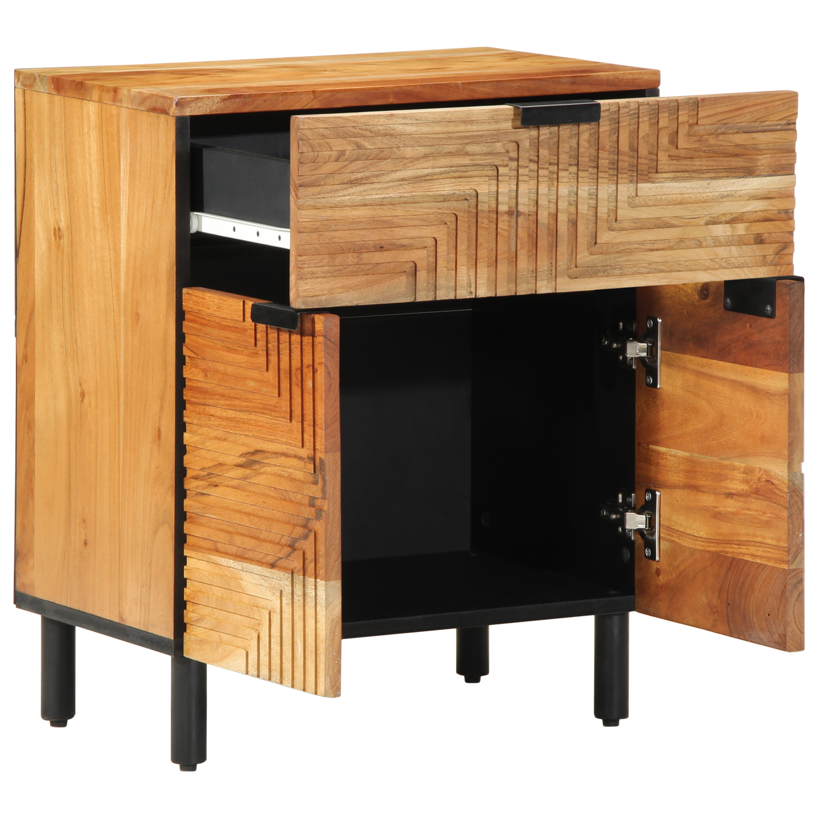 Armadio Da Notte Con Cassetto Marrone 50 X 33 X 60 cm