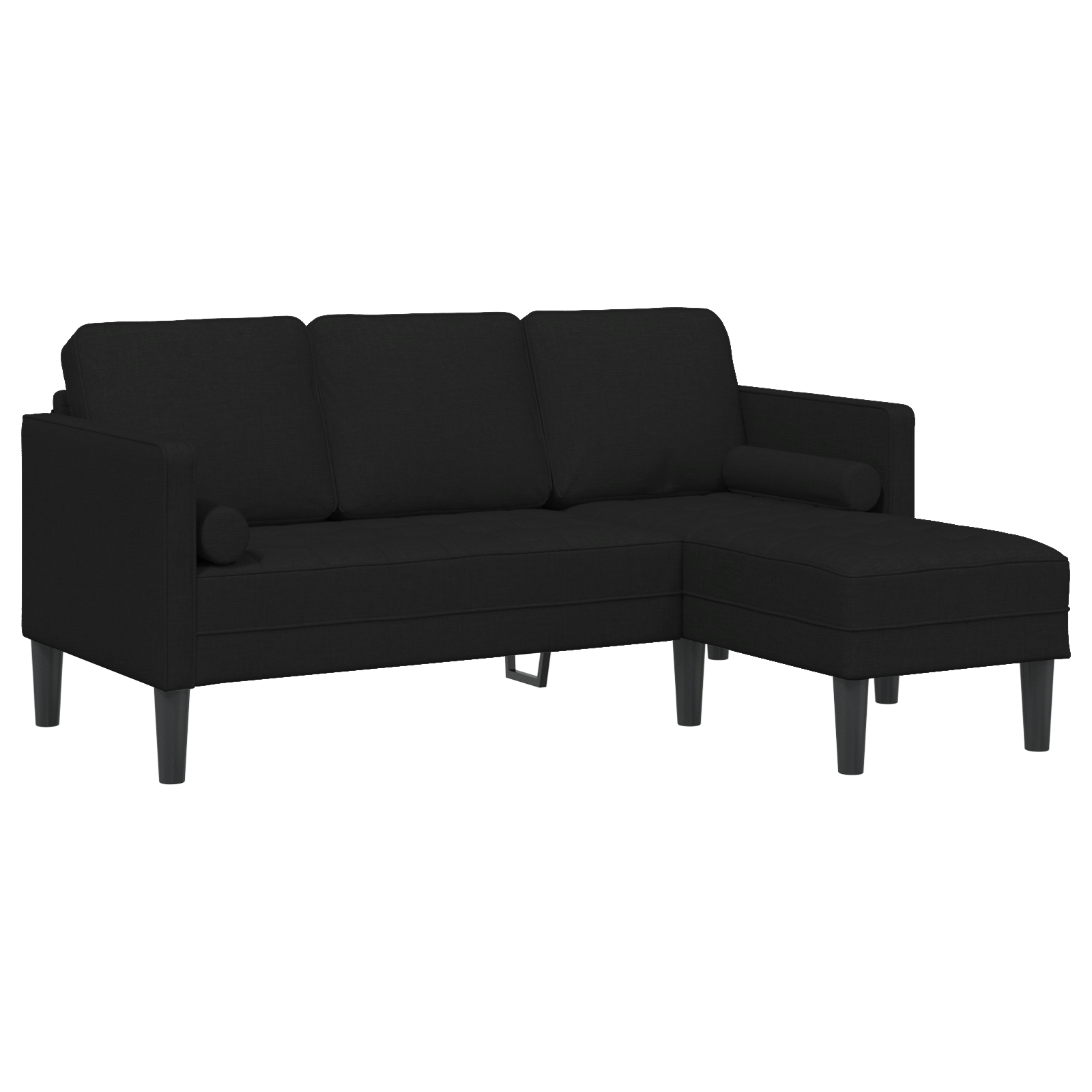 Set Di Divani 2 Pcs Nero 173 X 131 X 67 Cm Tessuto - Image 5
