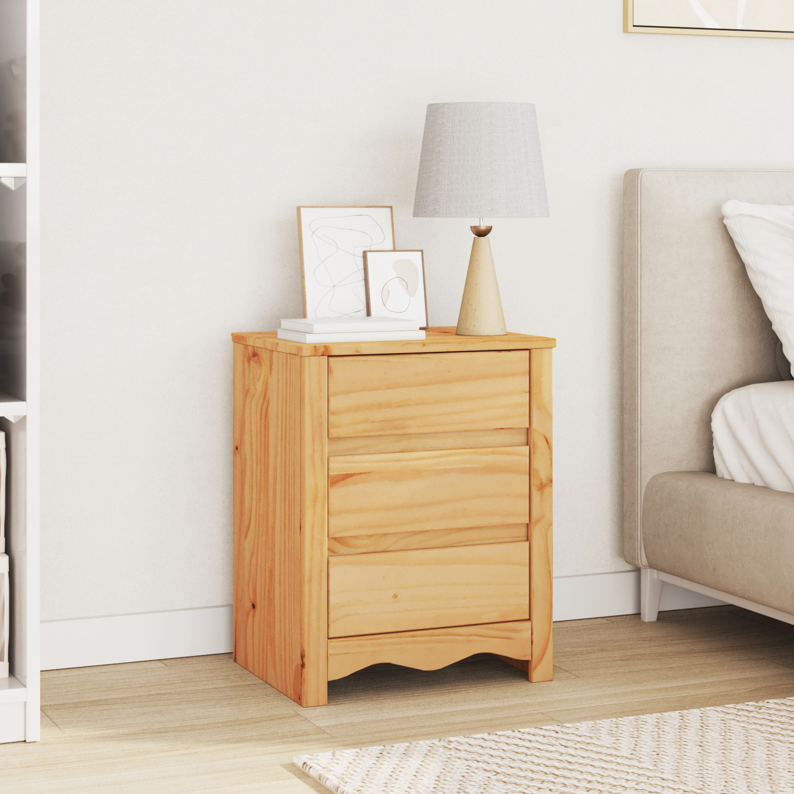 Armadio Da Notte Con Cassetto Drammen Rovere 45 X 35 X 56 cm