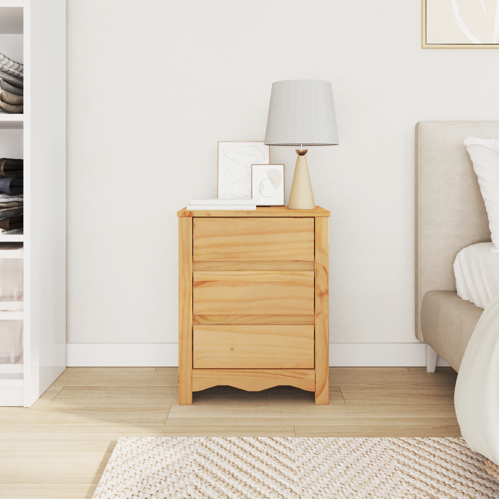 Armadio Da Notte Con Cassetto Drammen Rovere 45 X 35 X 56 cm - Image 4