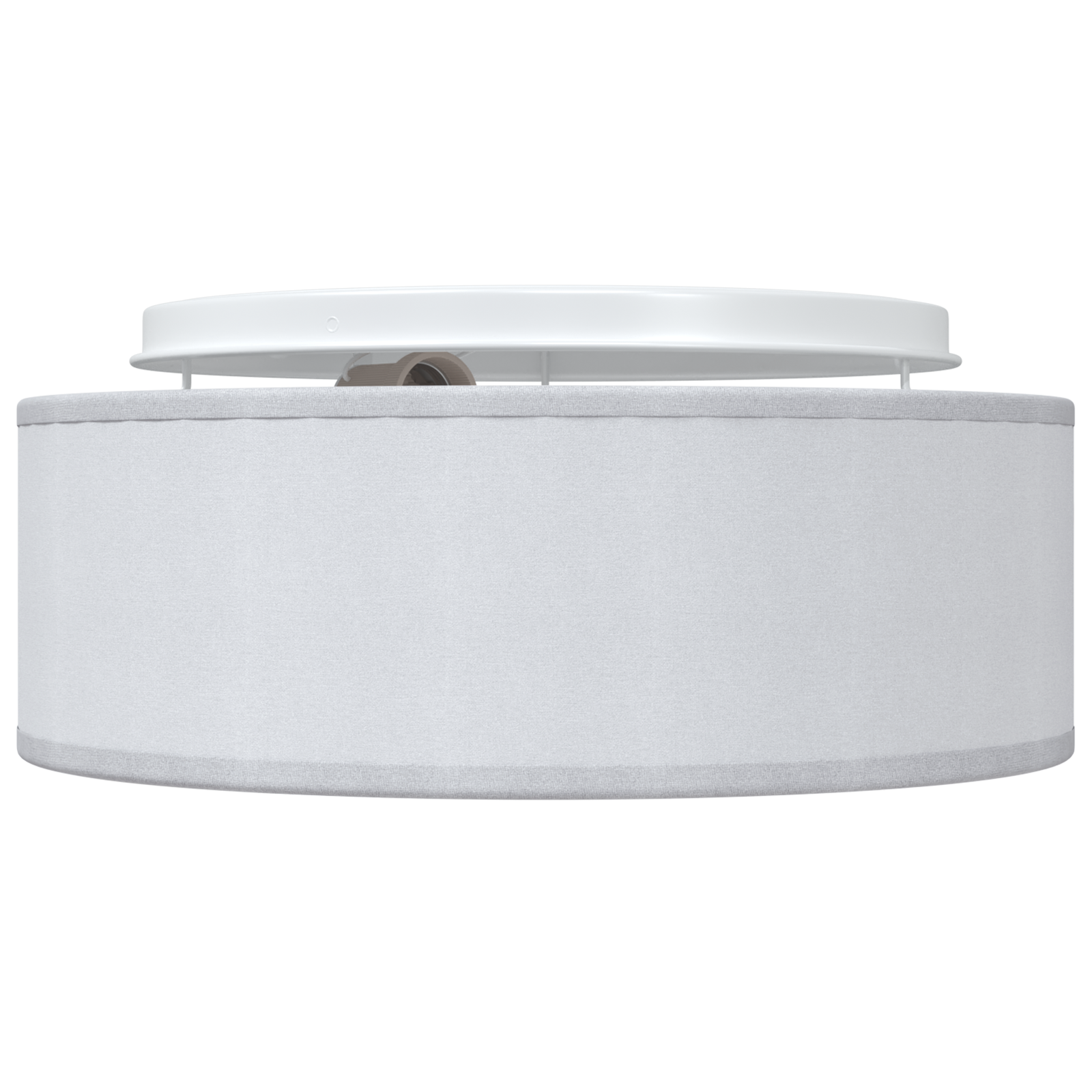 Lampada Da Soffitto Grigio 30 X 13.5 Cm Tessuto - Image 3