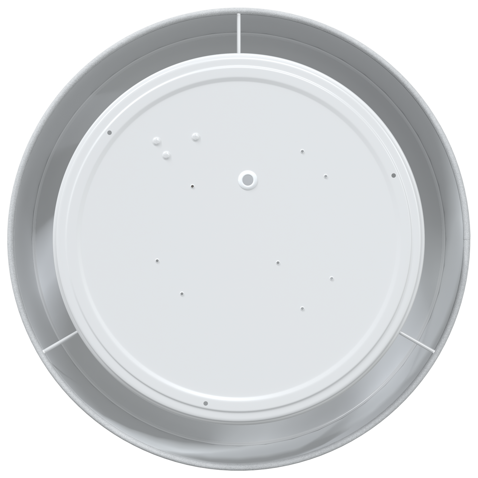 Lampada Da Soffitto Grigio 30 X 13.5 Cm Tessuto - Image 4