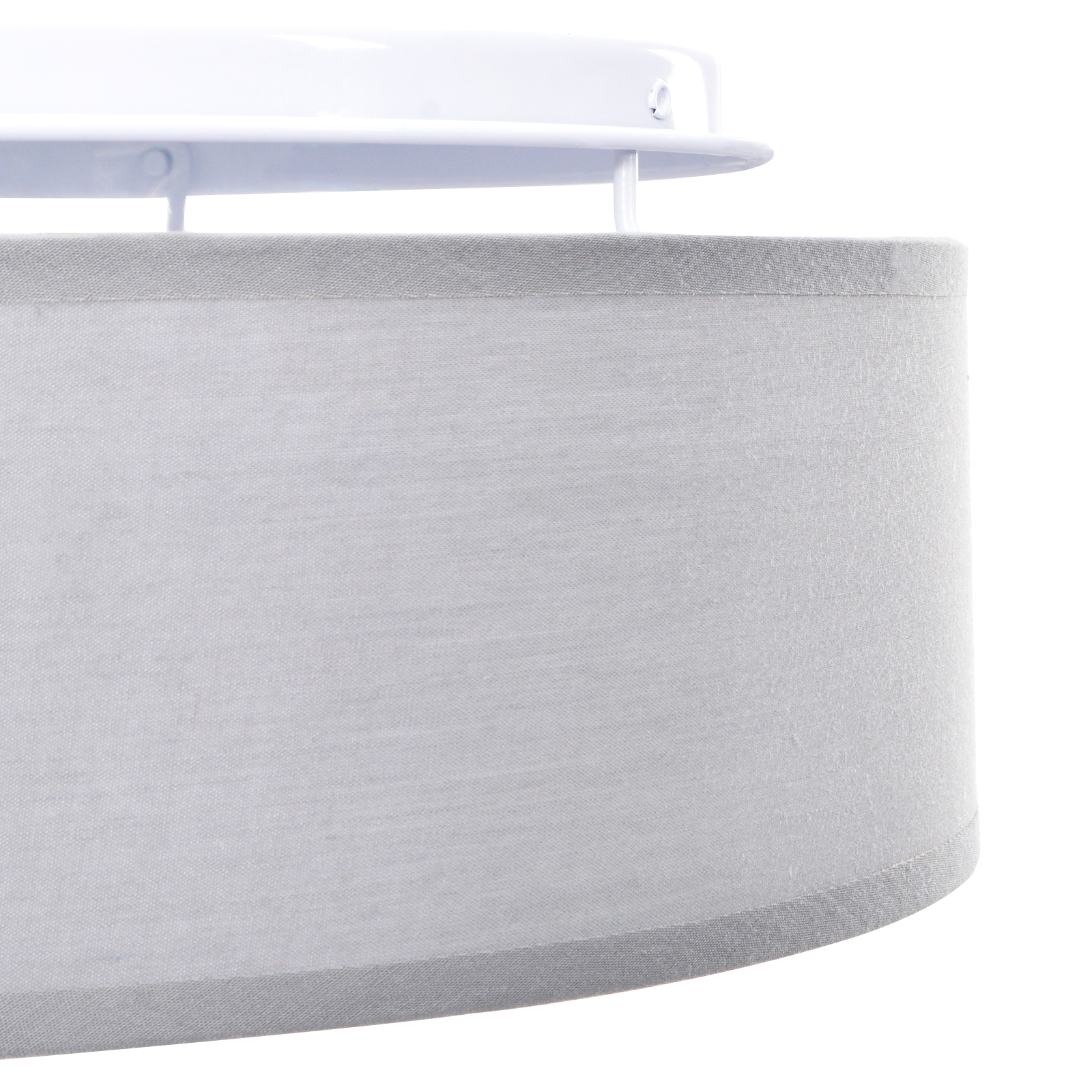 Lampada Da Soffitto Grigio 30 X 13.5 Cm Tessuto - Image 6