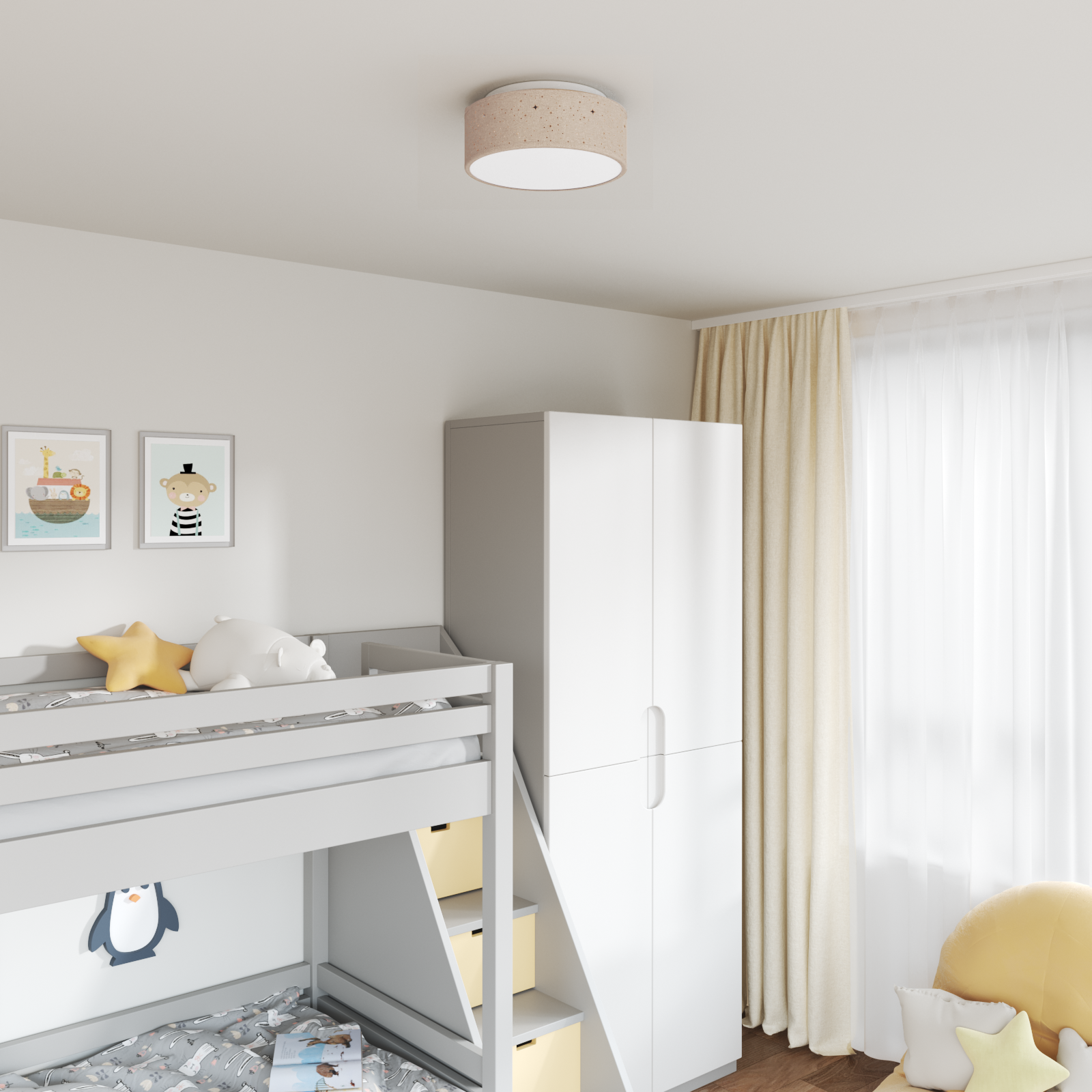 Lampada Da Soffitto Talpa 30 X 13.5 Cm Tessuto