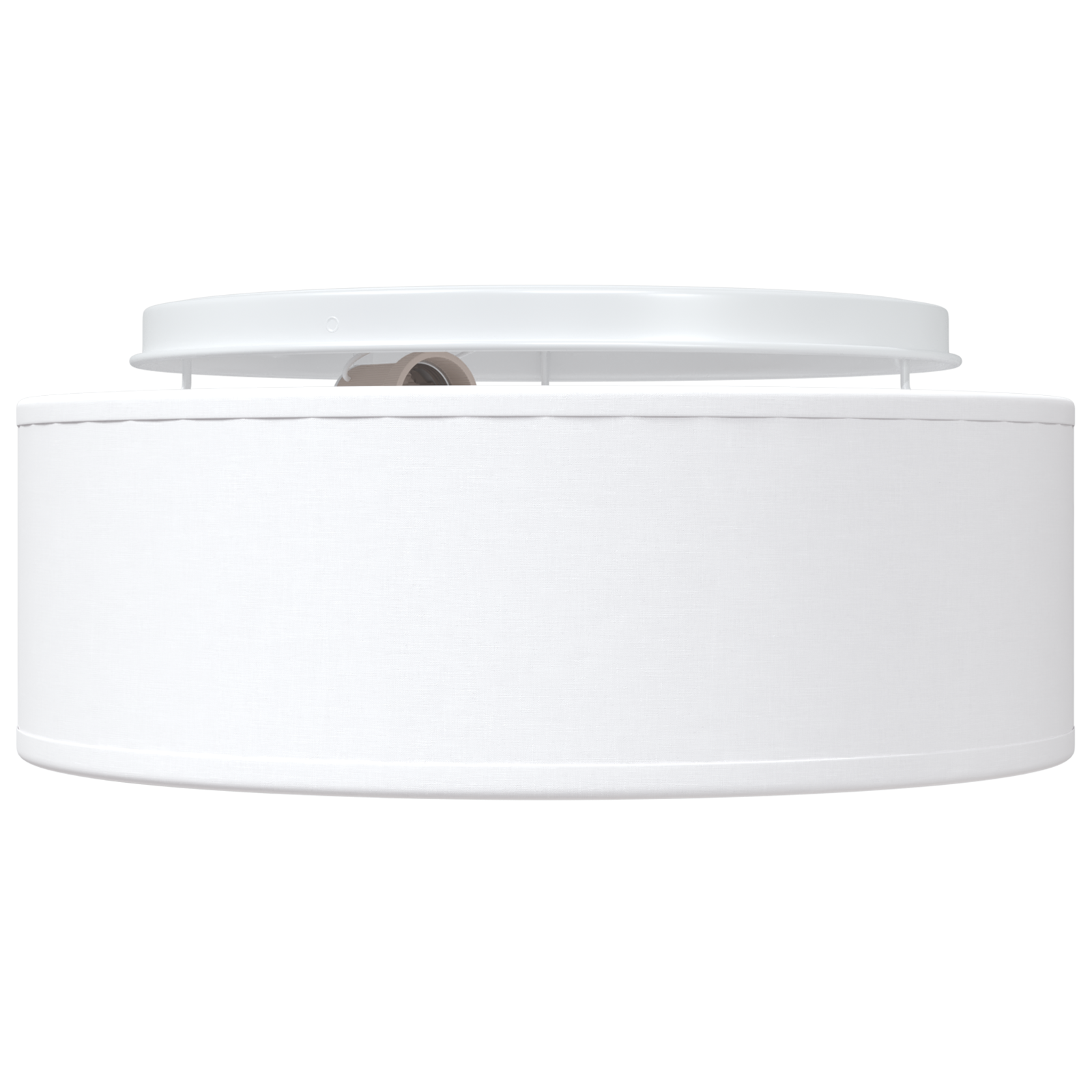 Lampada Da Soffitto Bianco 30 X 13.5 Cm Tessuto - Image 3