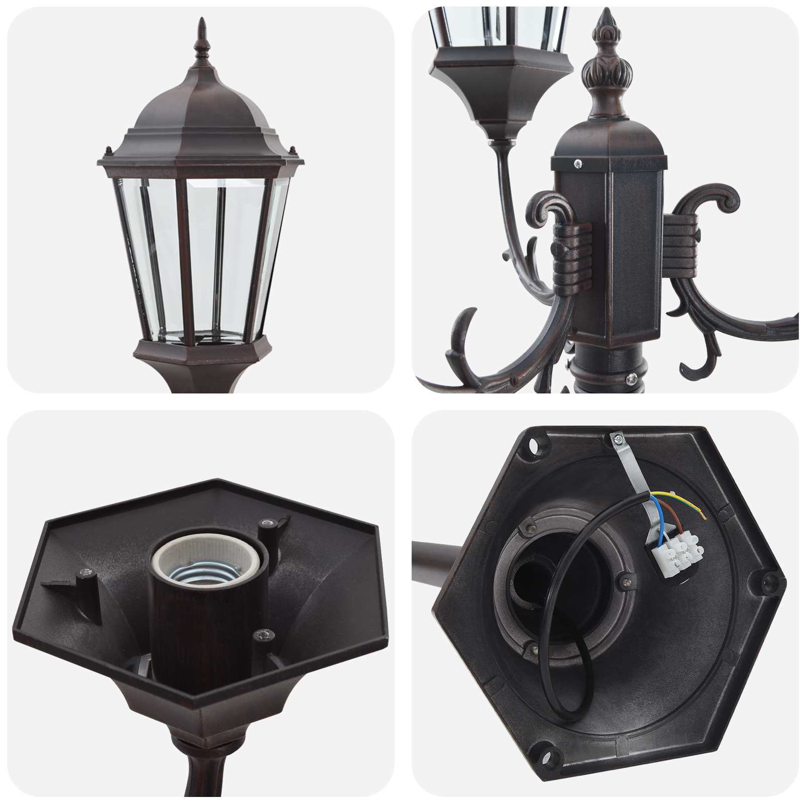 Posto Luce Da Giardino Bronzo Alluminio E Vetro - Image 5