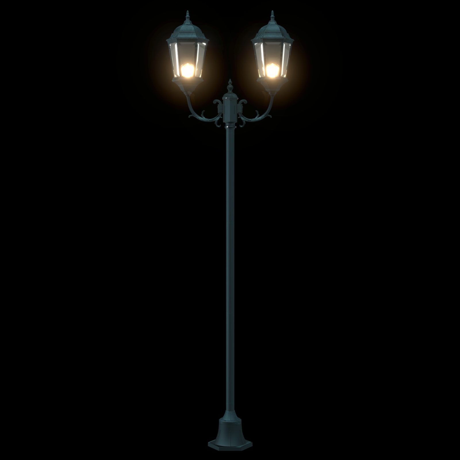 Posto Luce Da Giardino Verde Scuro Alluminio E Vetro - Image 6