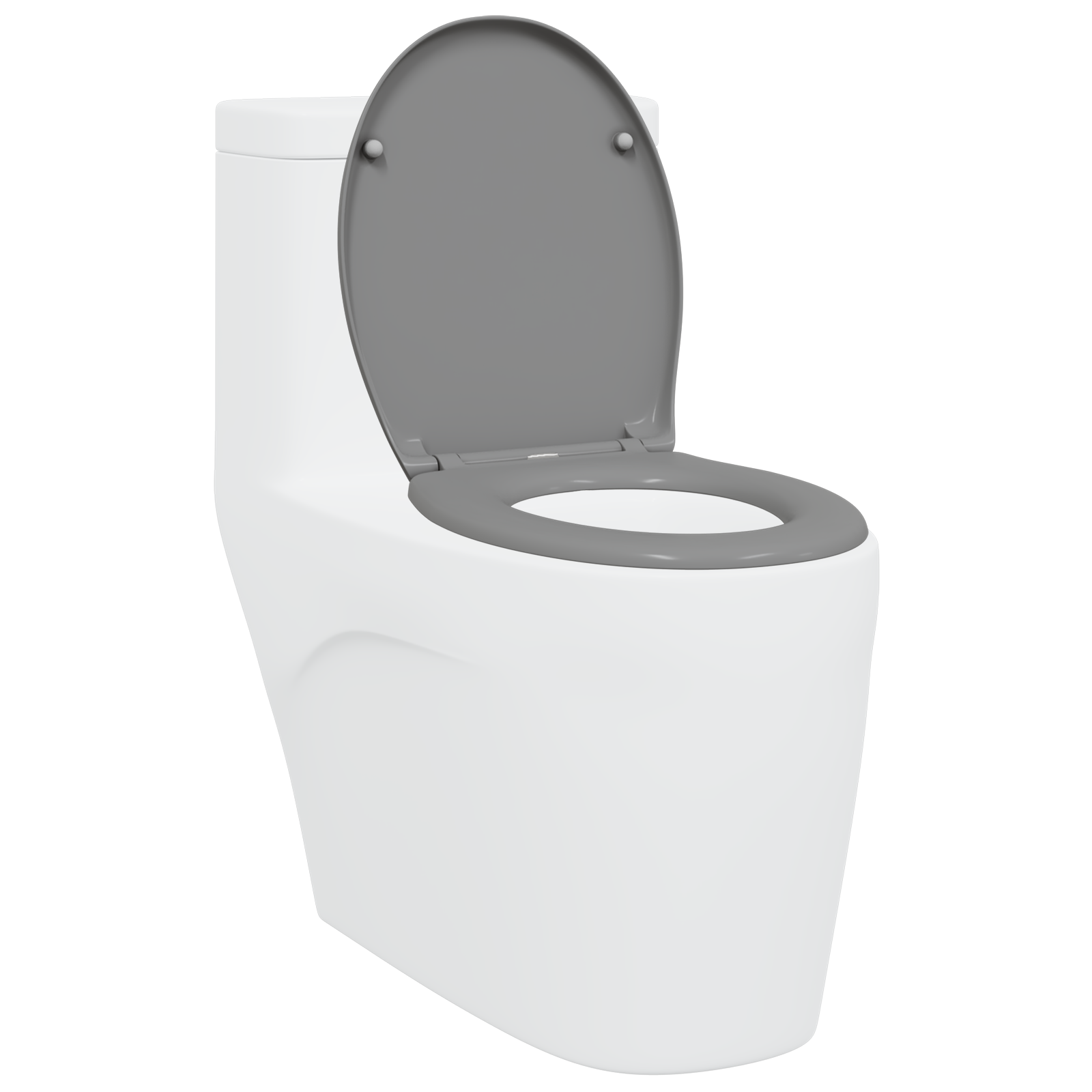 Sedile Del Wc Con Rilascio Rapido Grigio 44.8 X 37.3 X 4.2 cm - Image 3