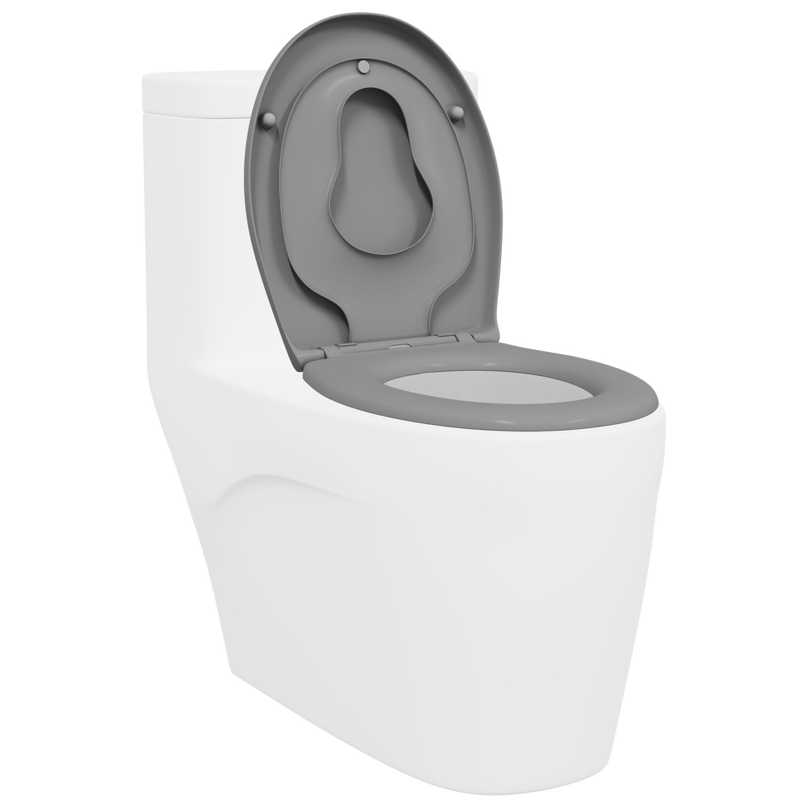 Sedile Del Wc Con Rilascio Rapido Grigio 44,5 X 37,3 X 4,3 cm - Image 3