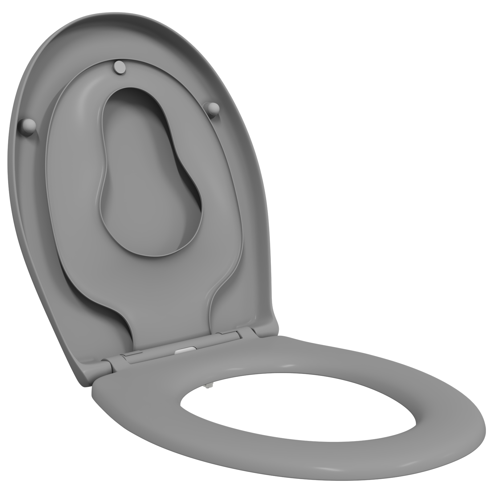 Sedile Del Wc Con Rilascio Rapido Grigio 44,5 X 37,3 X 4,3 cm - Image 5