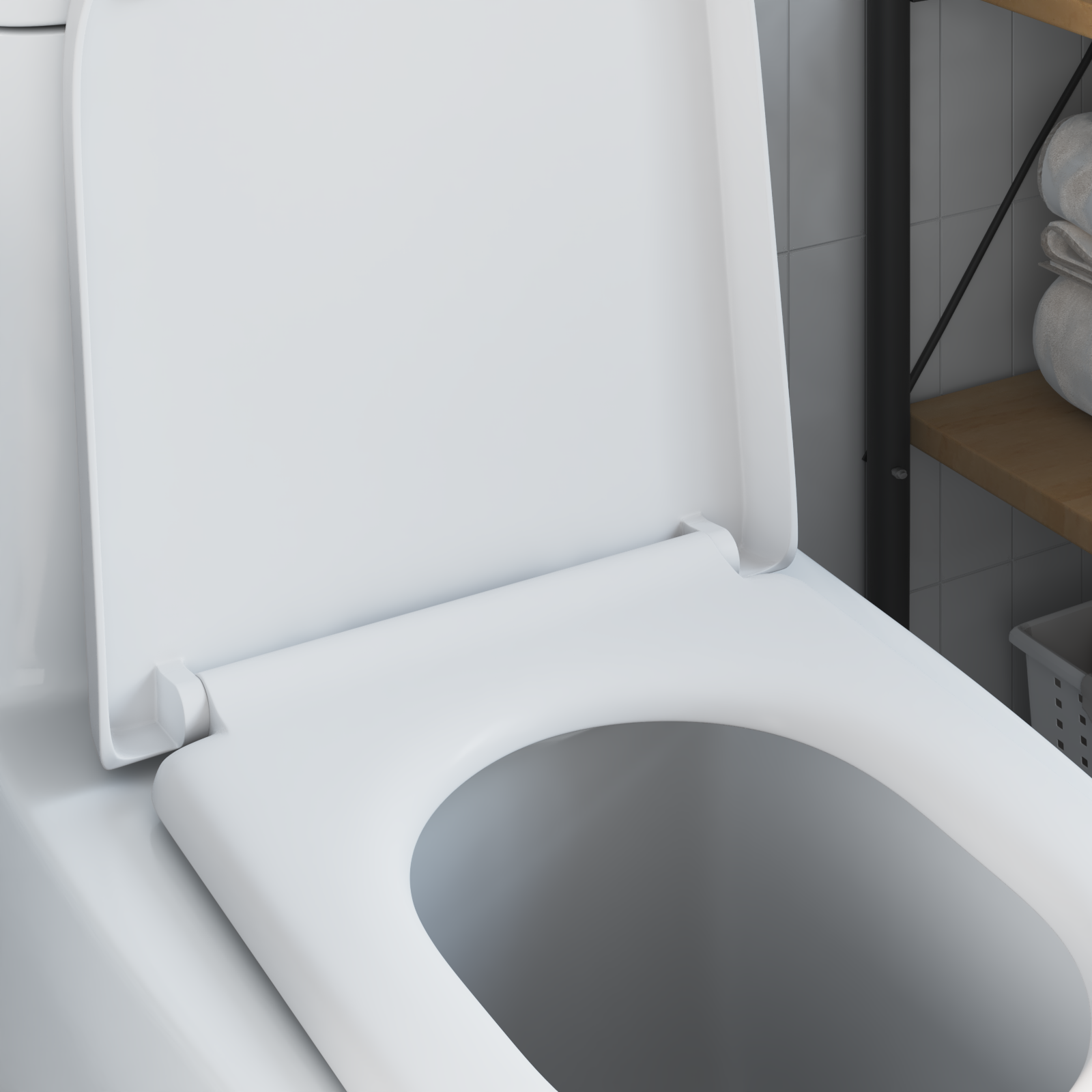 Sedile Del Wc Con Rilascio Rapido Bianco 46.2 X 36 X 4.3 cm - Image 4