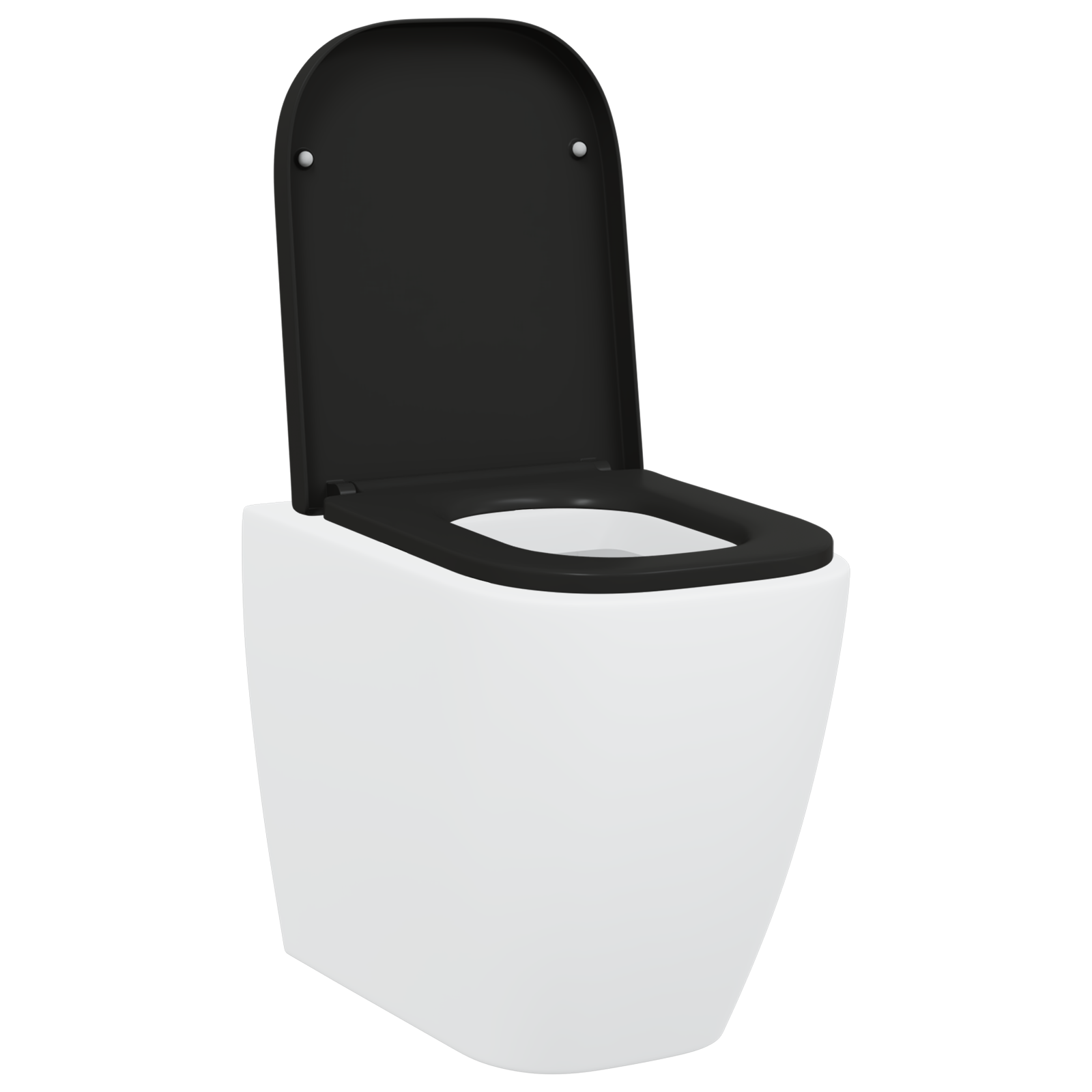 Sedile Del Wc Con Rilascio Rapido Nero 44.5 X 35 X 3.6 cm - Image 3