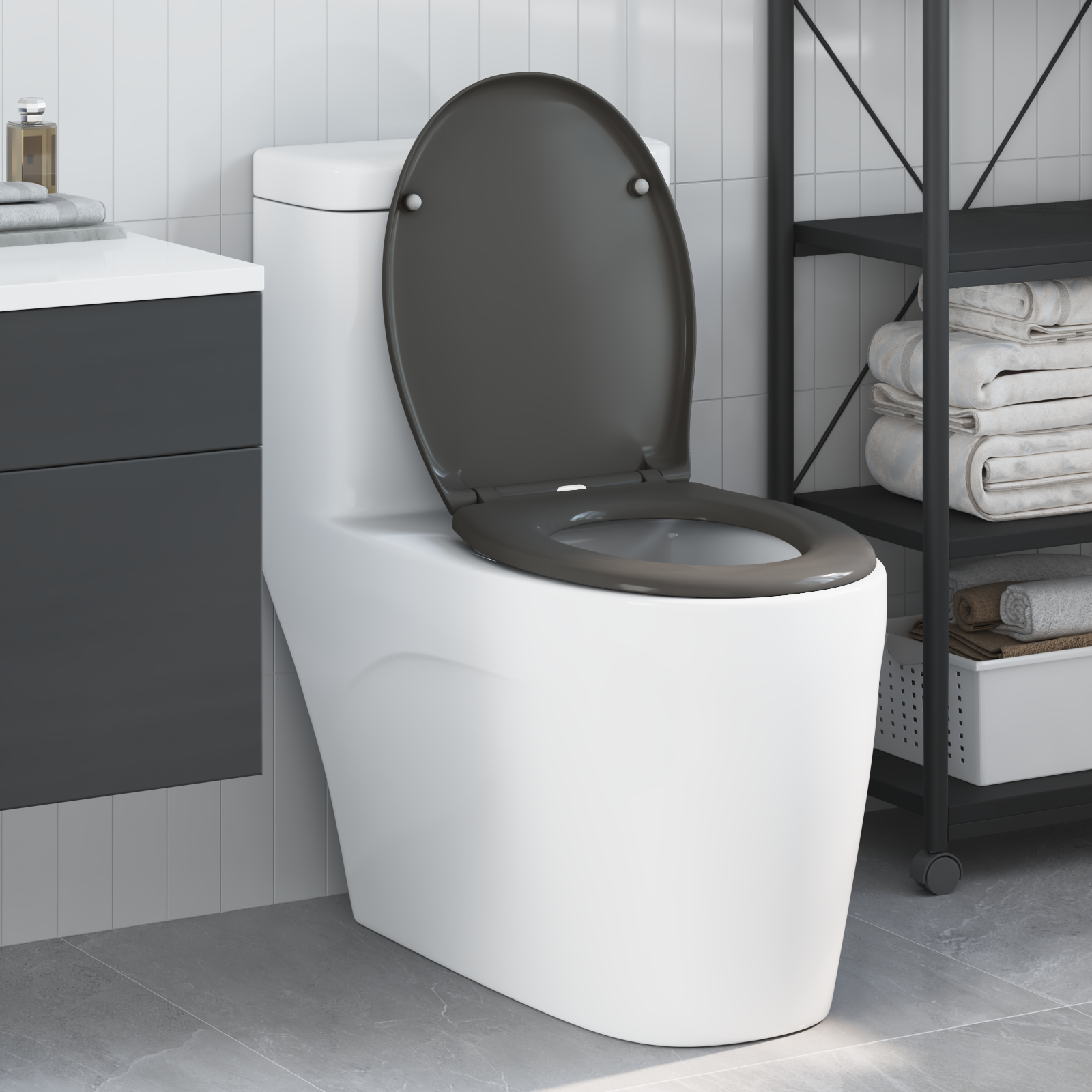 Sedile Del Wc Con Rilascio Rapido Antracite