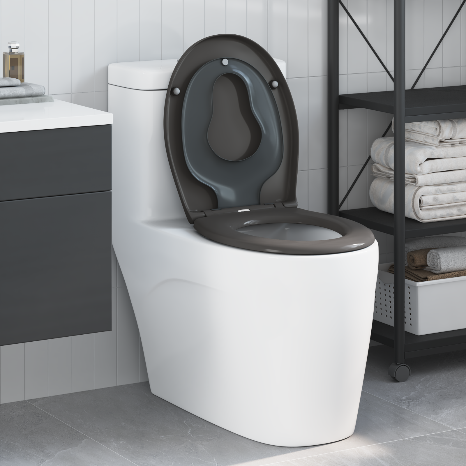 Sedile Del Wc Con Rilascio Rapido Antracite