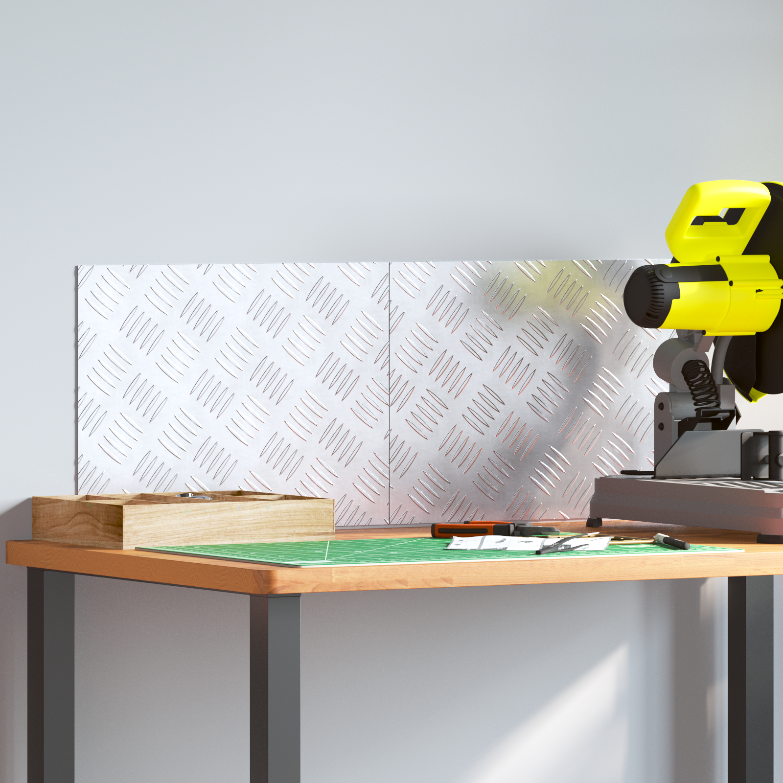 Dischi Quadrati 2 Pcs Argento 40 X 30 Cm Alluminio - Image 3