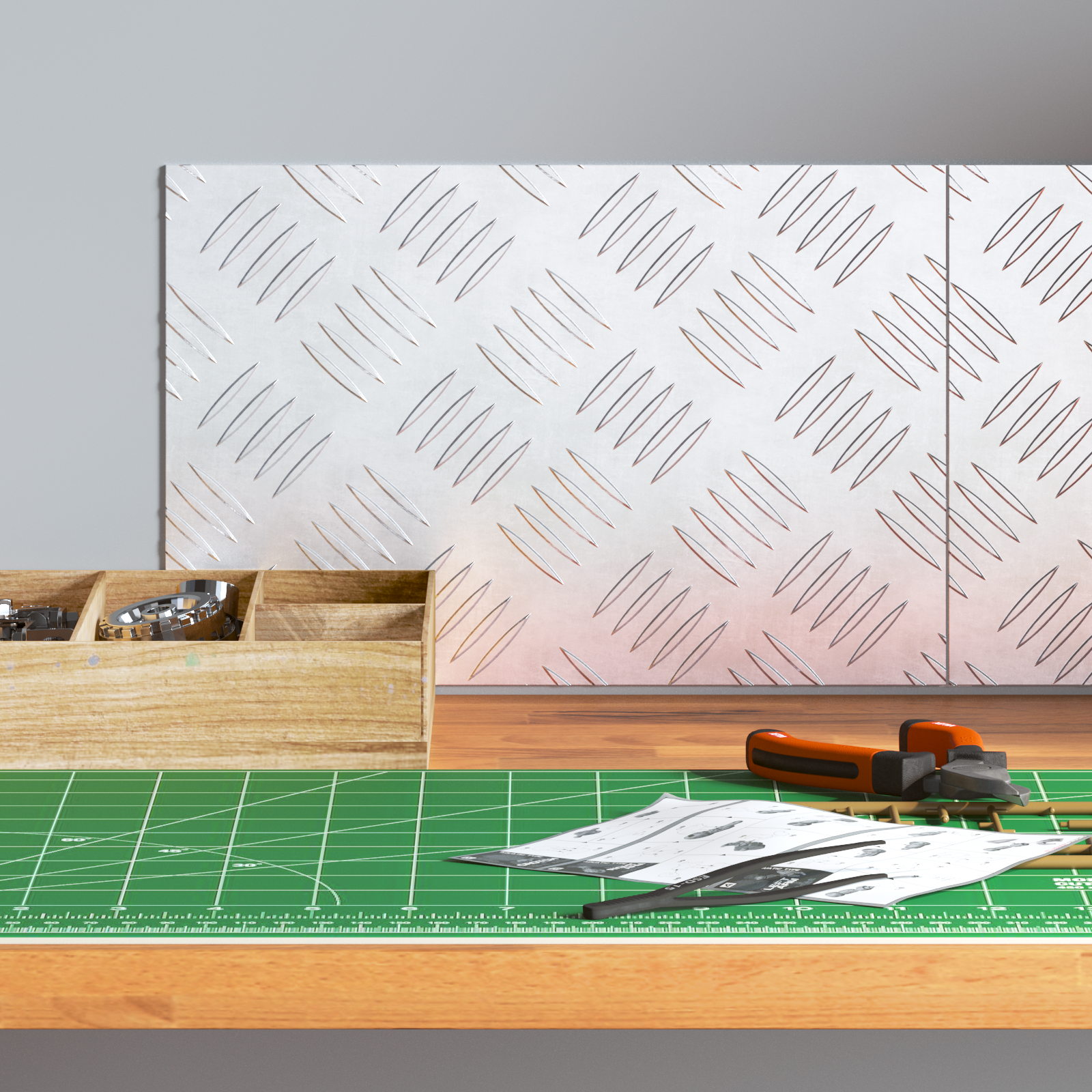 Dischi Quadrati 2 Pcs Argento 30 X 20 Cm Alluminio - Image 3