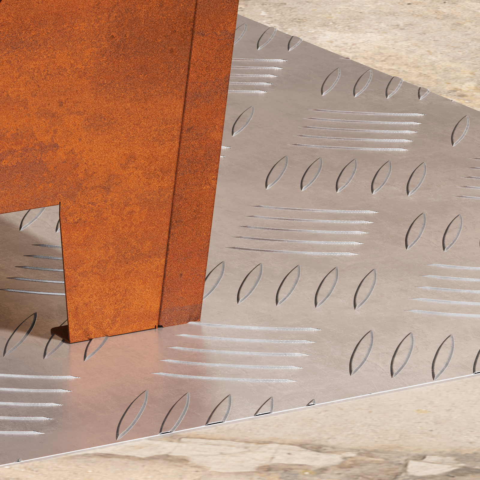 Dischi Quadrati 2 Pcs Argento 50 X 40 Cm Alluminio - Image 3