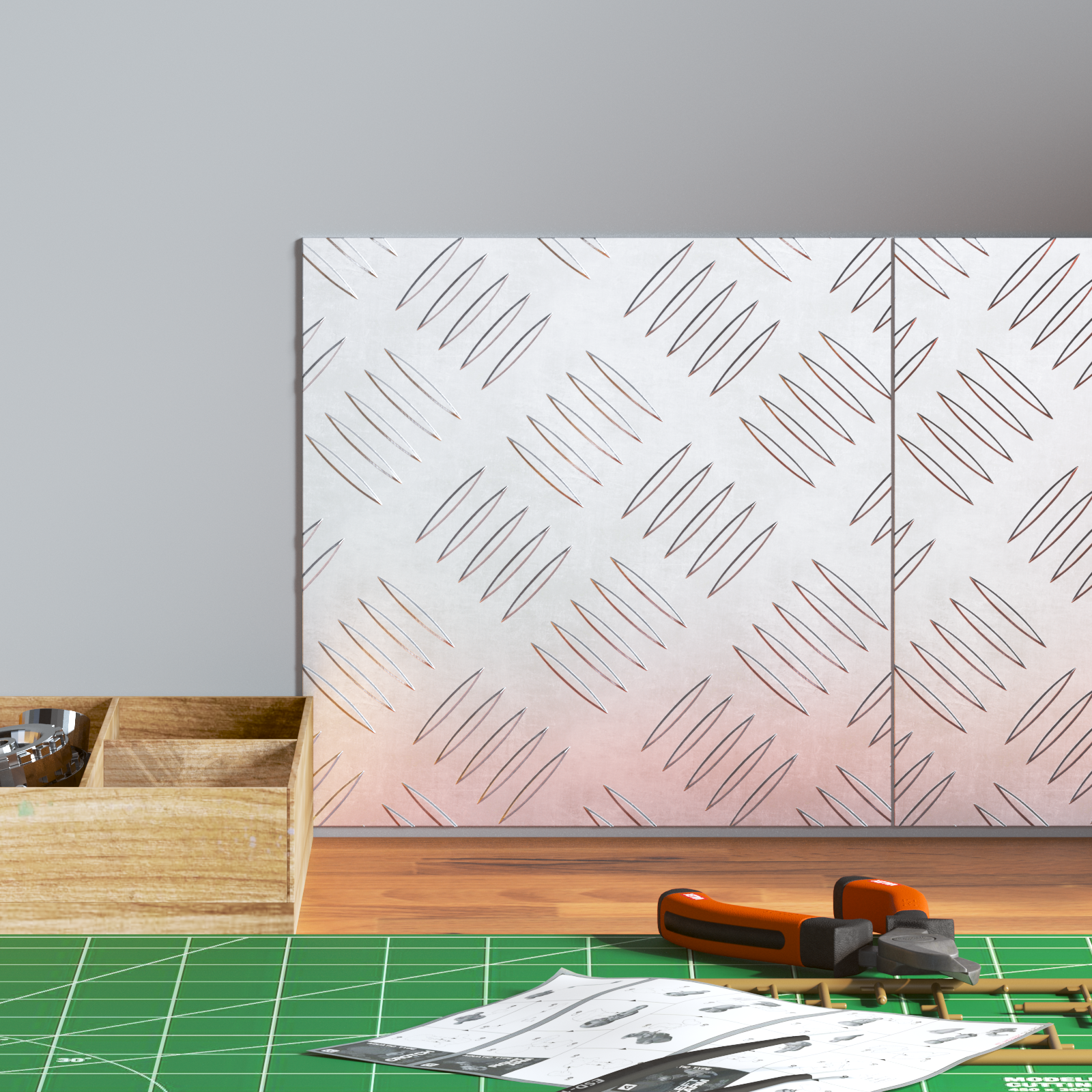 Dischi Quadrati 2 Pcs Argento 20 X 20 Cm Alluminio - Image 3