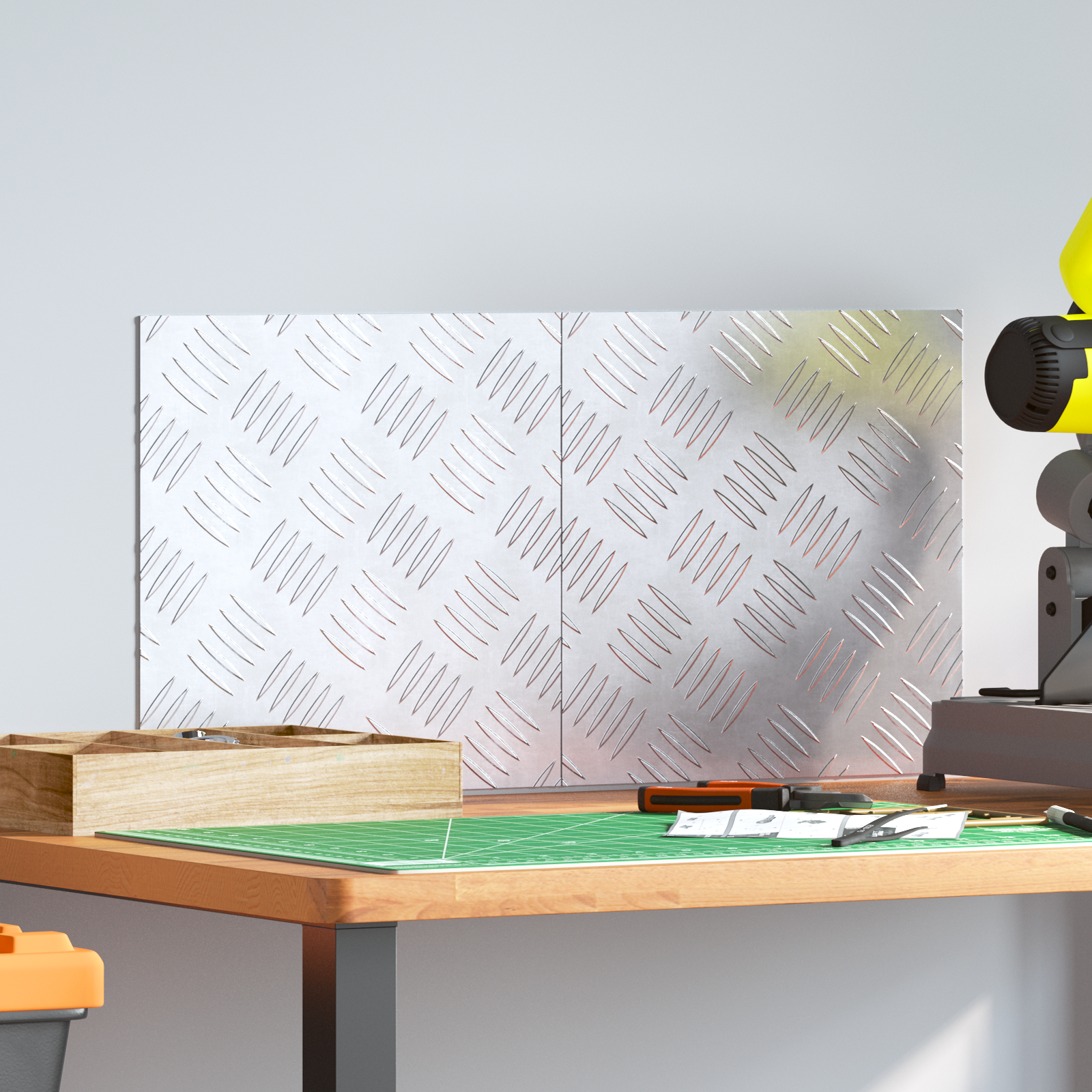 Dischi Quadrati 2 Pcs Argento 30 X 30 Cm Alluminio - Image 3