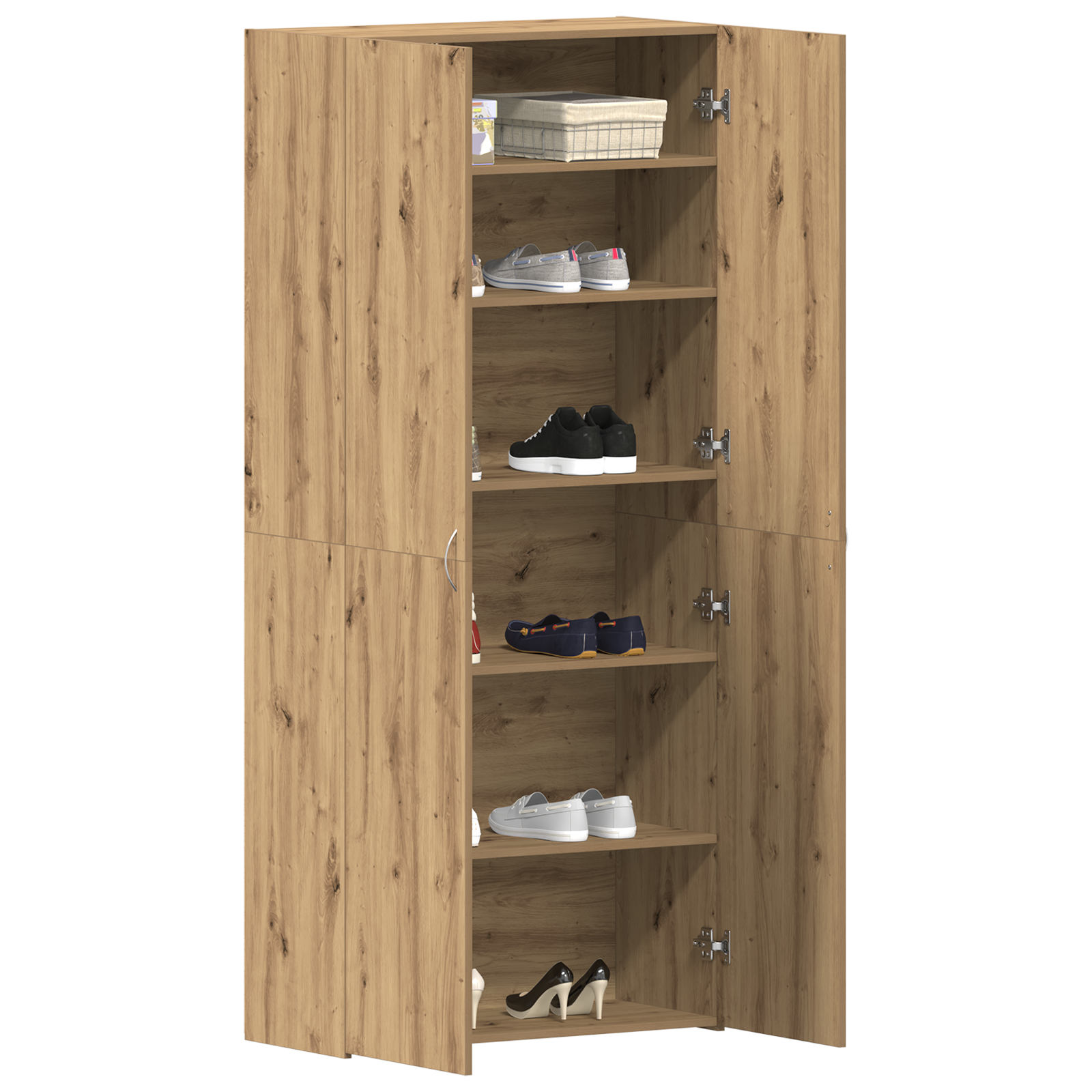 Mobile Per Scarpe Marrone 80 X 35.5 X 180 Cm Legno Multistrato - Image 3