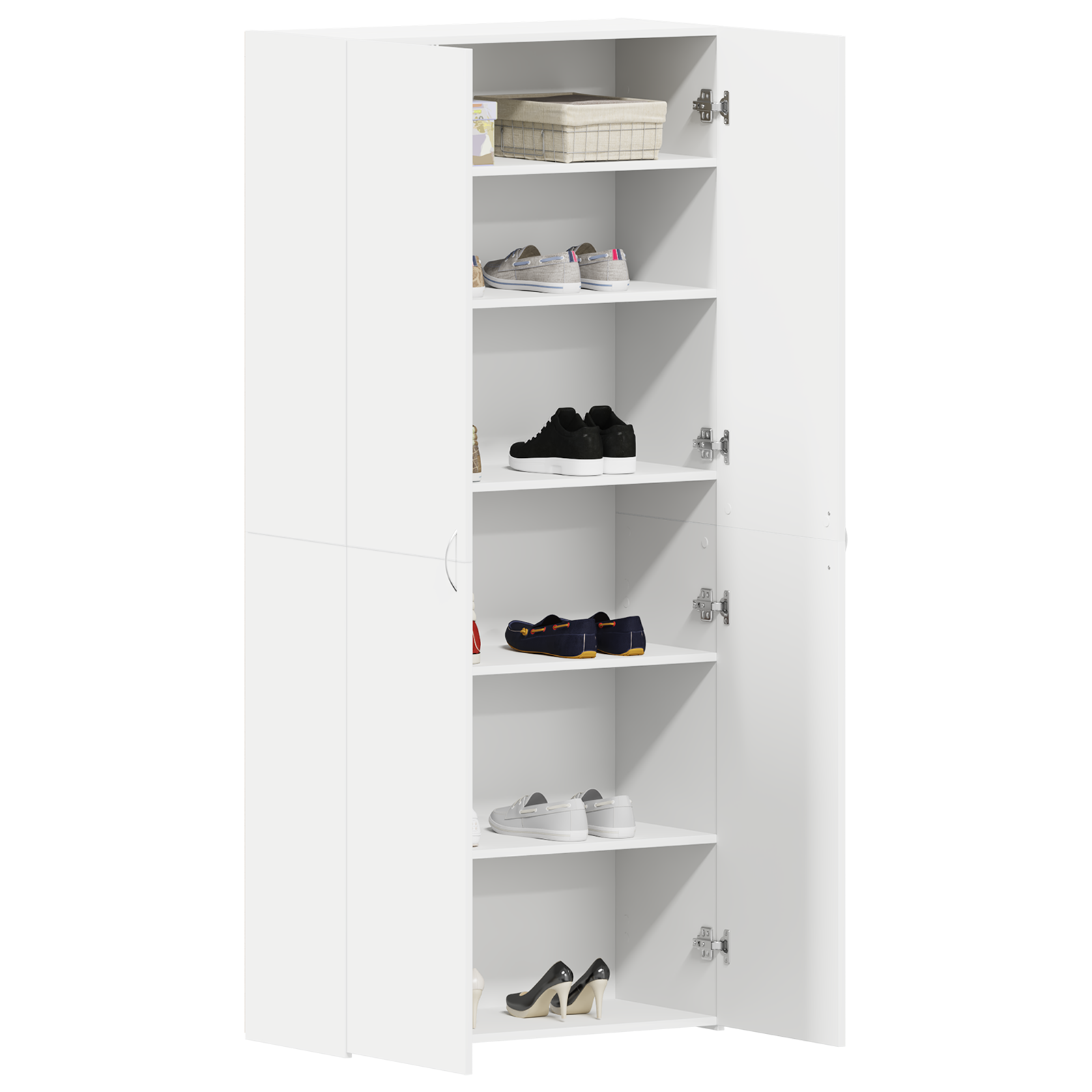 Mobile Per Scarpe Bianco 80 X 35.5 X 180 Cm Legno Multistrato - Image 3