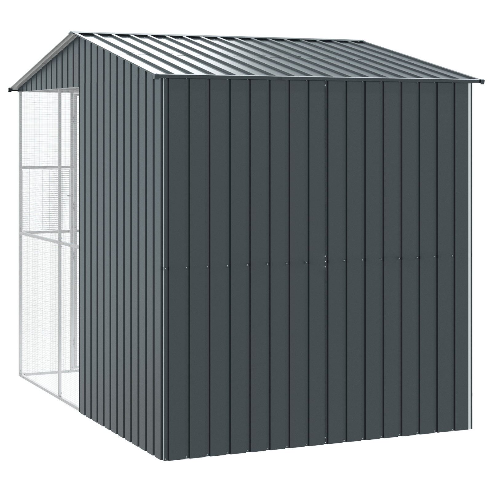 Gabbia Per Uccelli Antracite 215 X 310 X 247 Cm Acciaio Zincato - Image 5