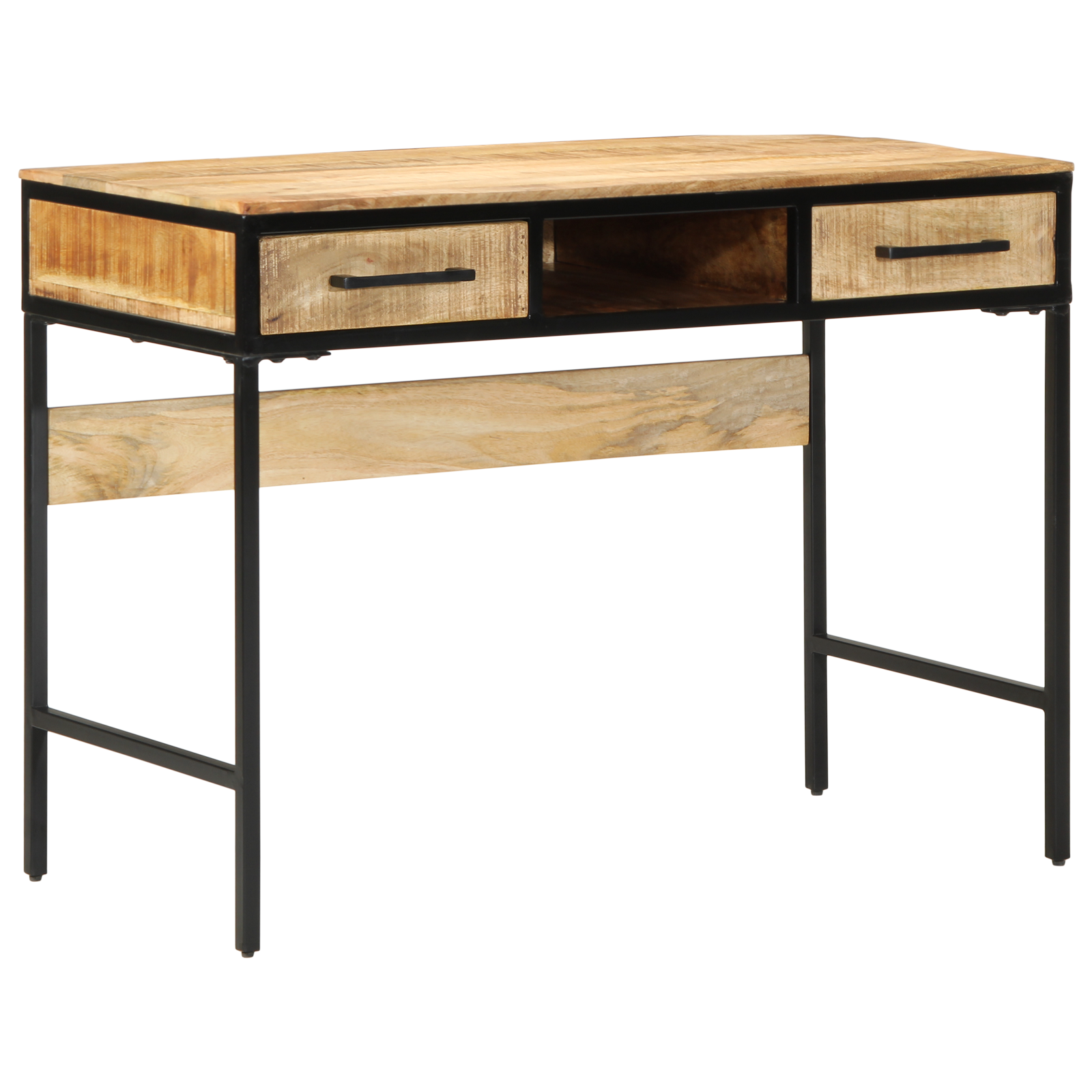Scrivania Marrone 100 X 50 X 75 Cm Legno Massello Di Mango