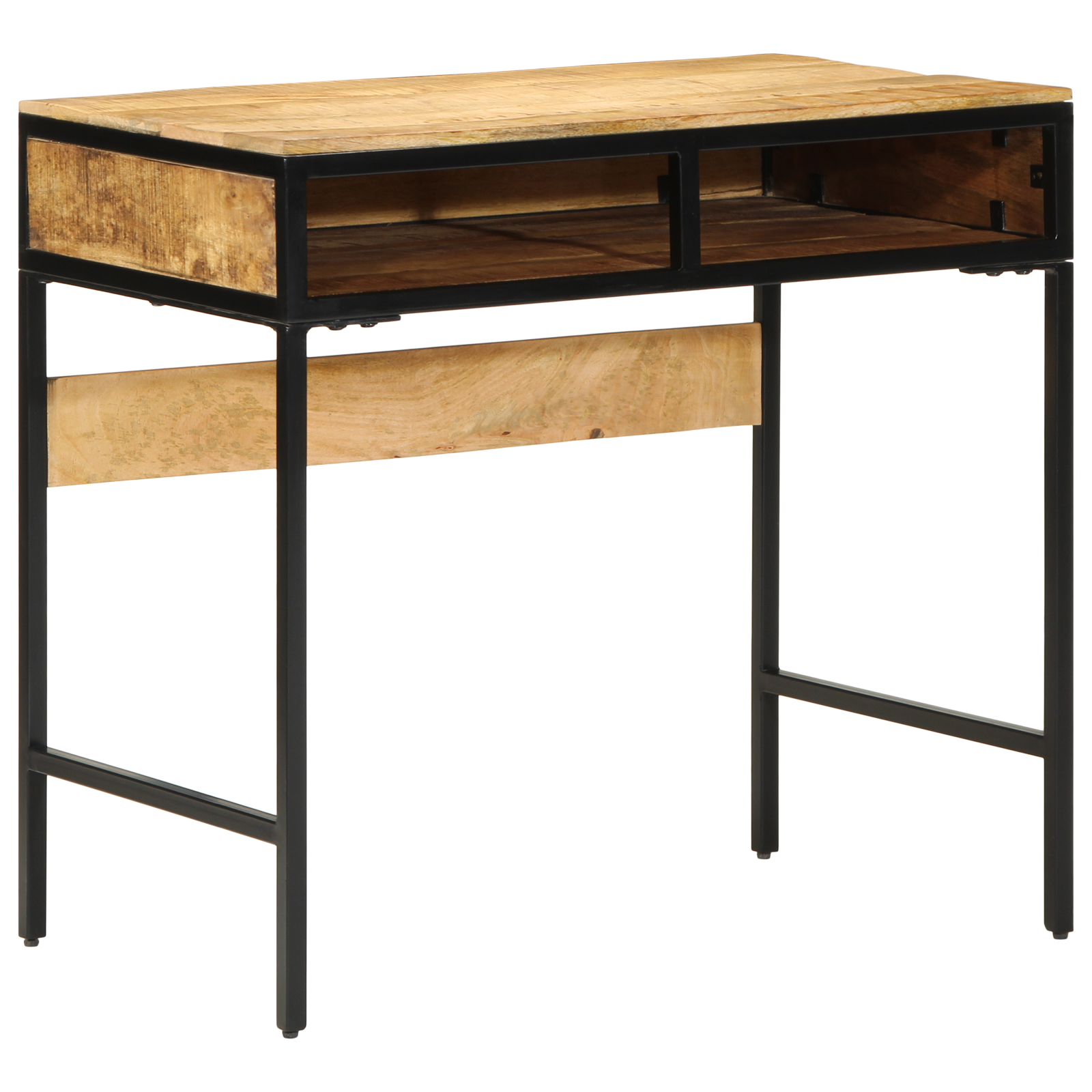 Scrivania Marrone 80 X 50 X 75 Cm Legno Massello Di Mango