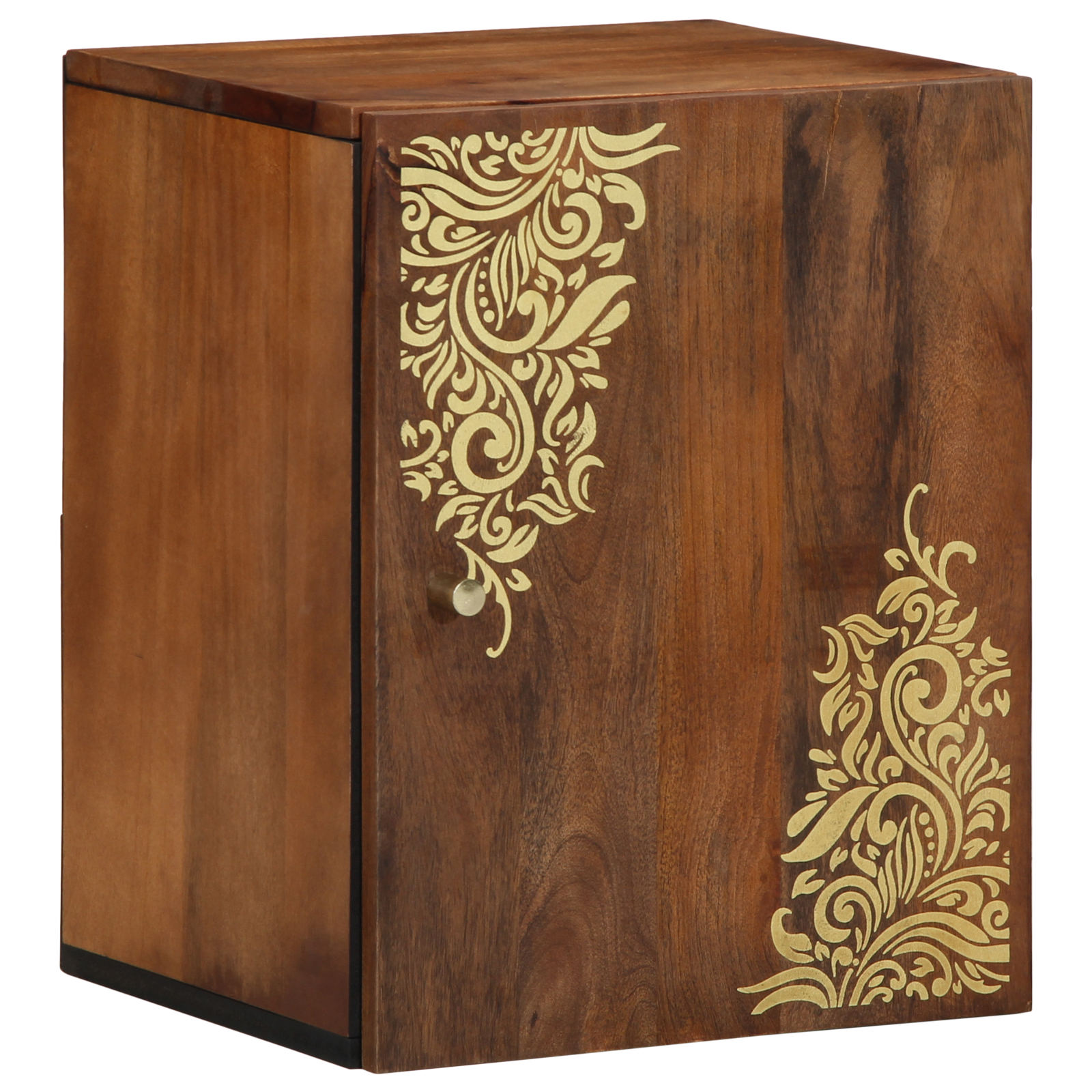 Armadio Da Bagno 38x33x48 Cm In Legno Massello Di Mango