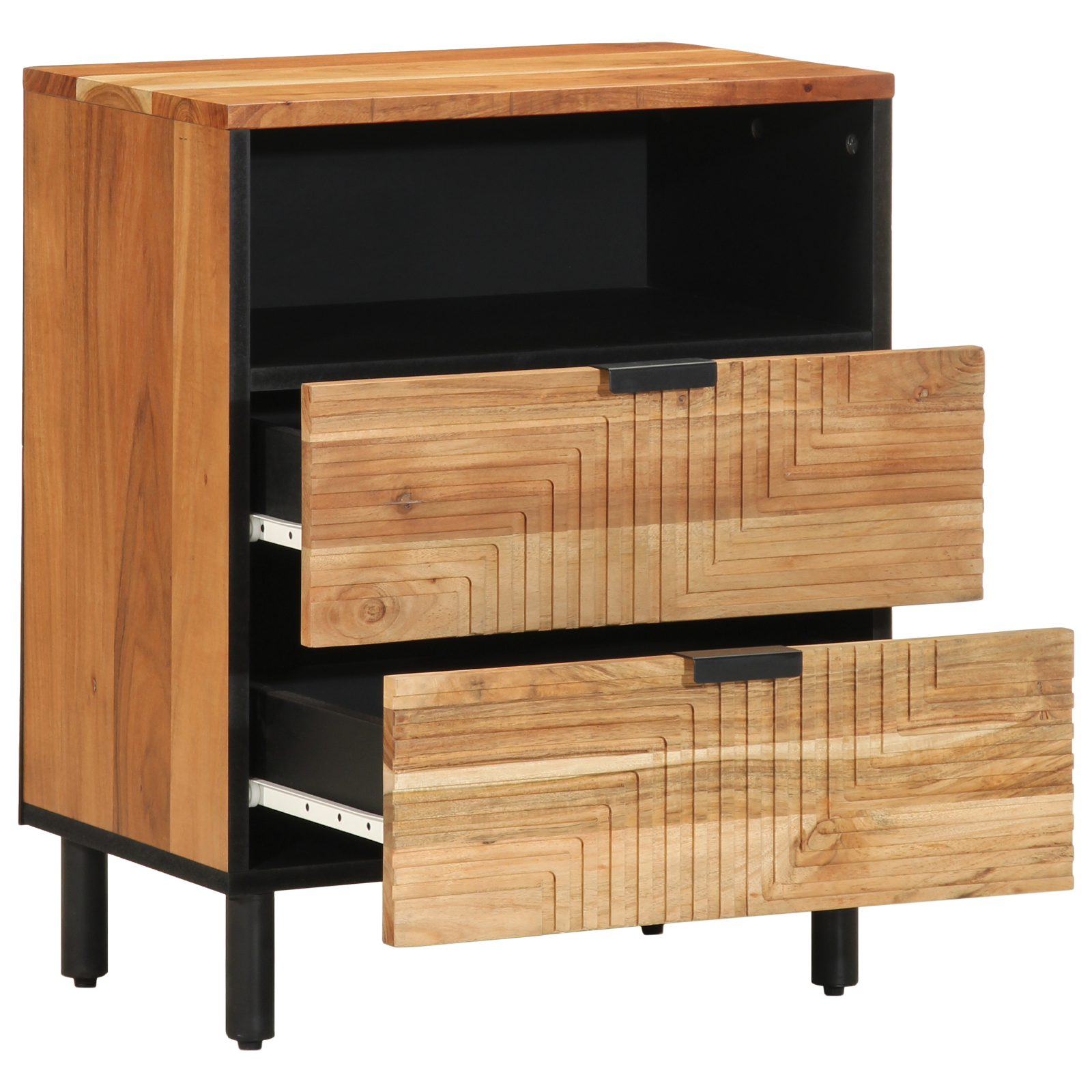 Armadio Da Notte Con Cassetto Marrone 50 X 33 X 62 cm