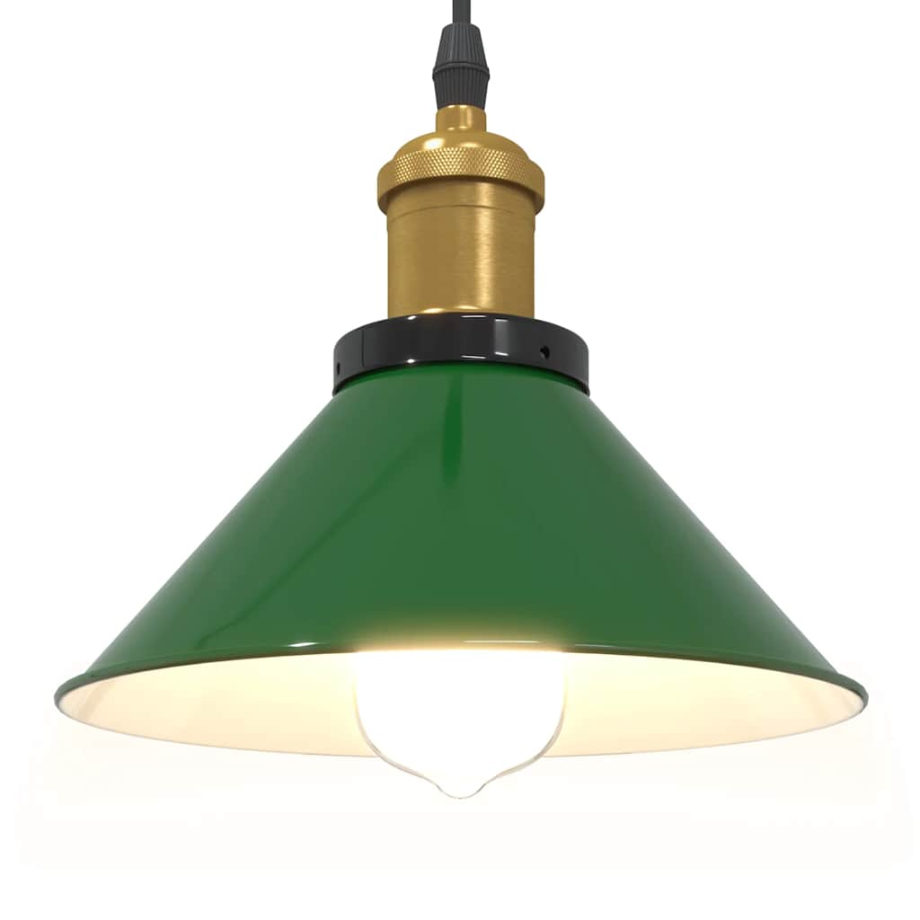 Lampada A Sospensione Regolabile E27 Verde Lucido Ø22cm Metallo - Image 4