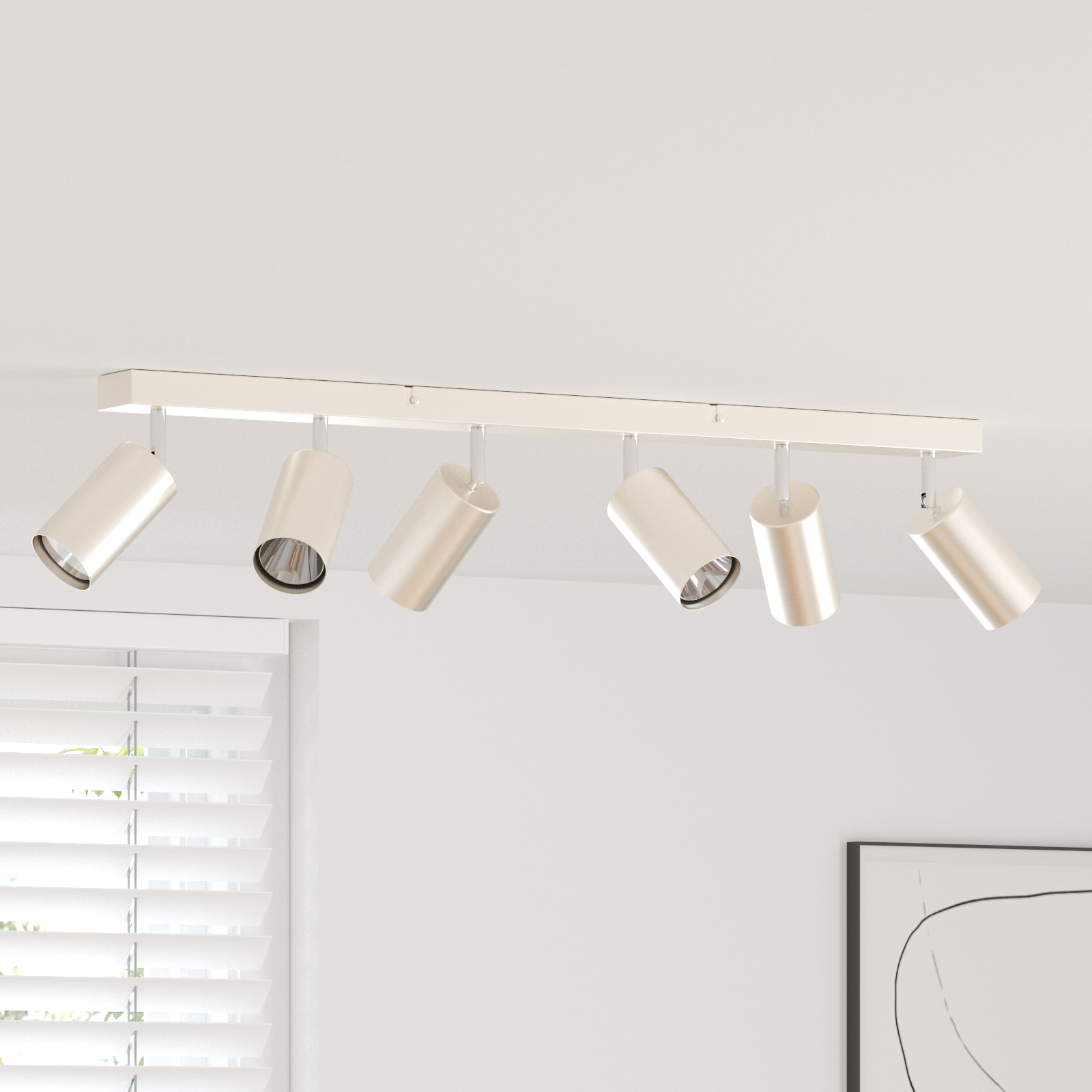 Faretto Da Soffitto Nichel Spazzolato 73 X 5.5 X 16.5 cm