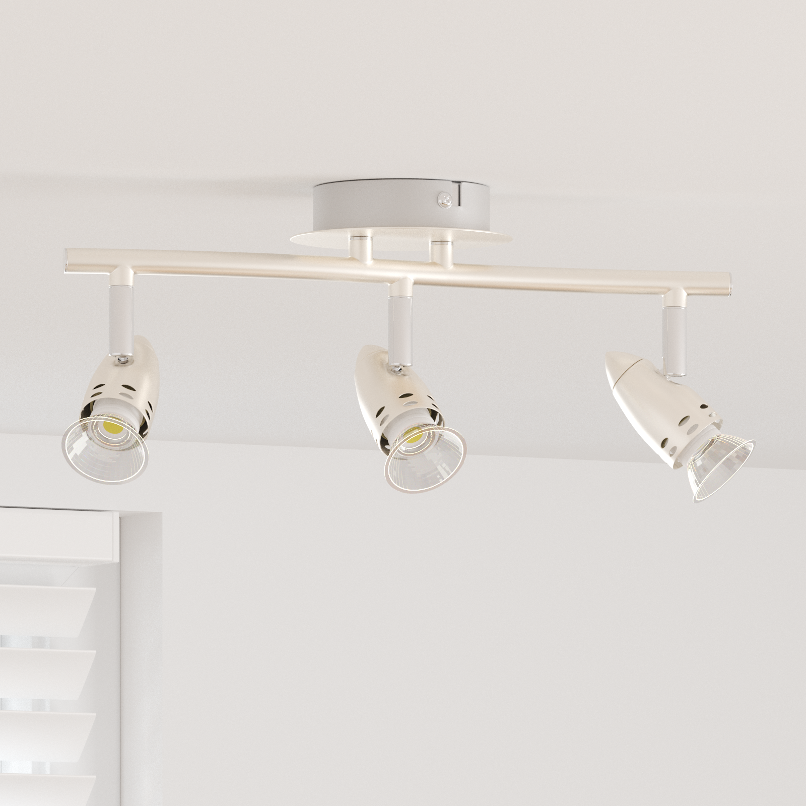 Faretto Da Soffitto Nichel Opaco 36.5 X 10 X 12.5 Cm Acciaio