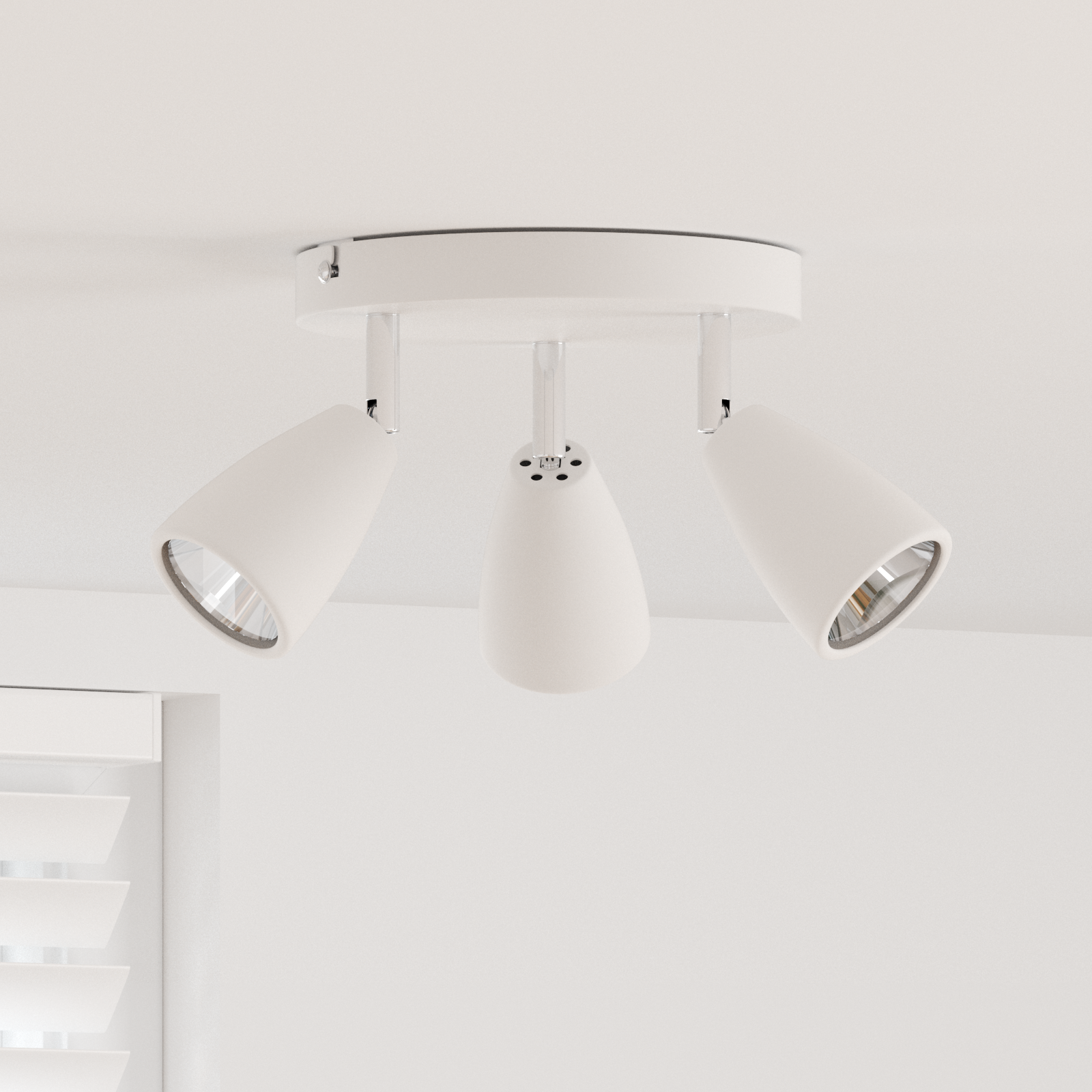 Faretto Da Soffitto Bianco 19 X 19 X 14.5 Cm Acciaio
