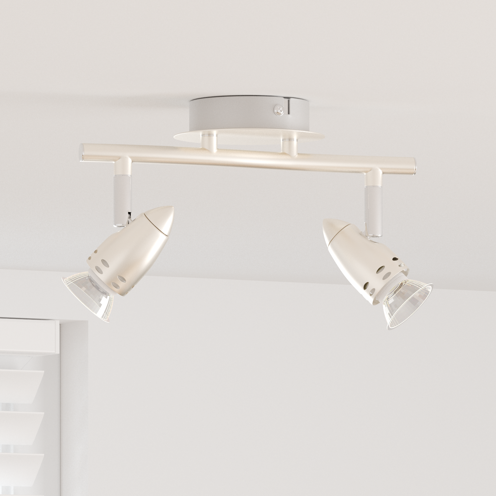 Faretto Da Soffitto Nichel Opaco 27 X 14 X 12 Cm Acciaio