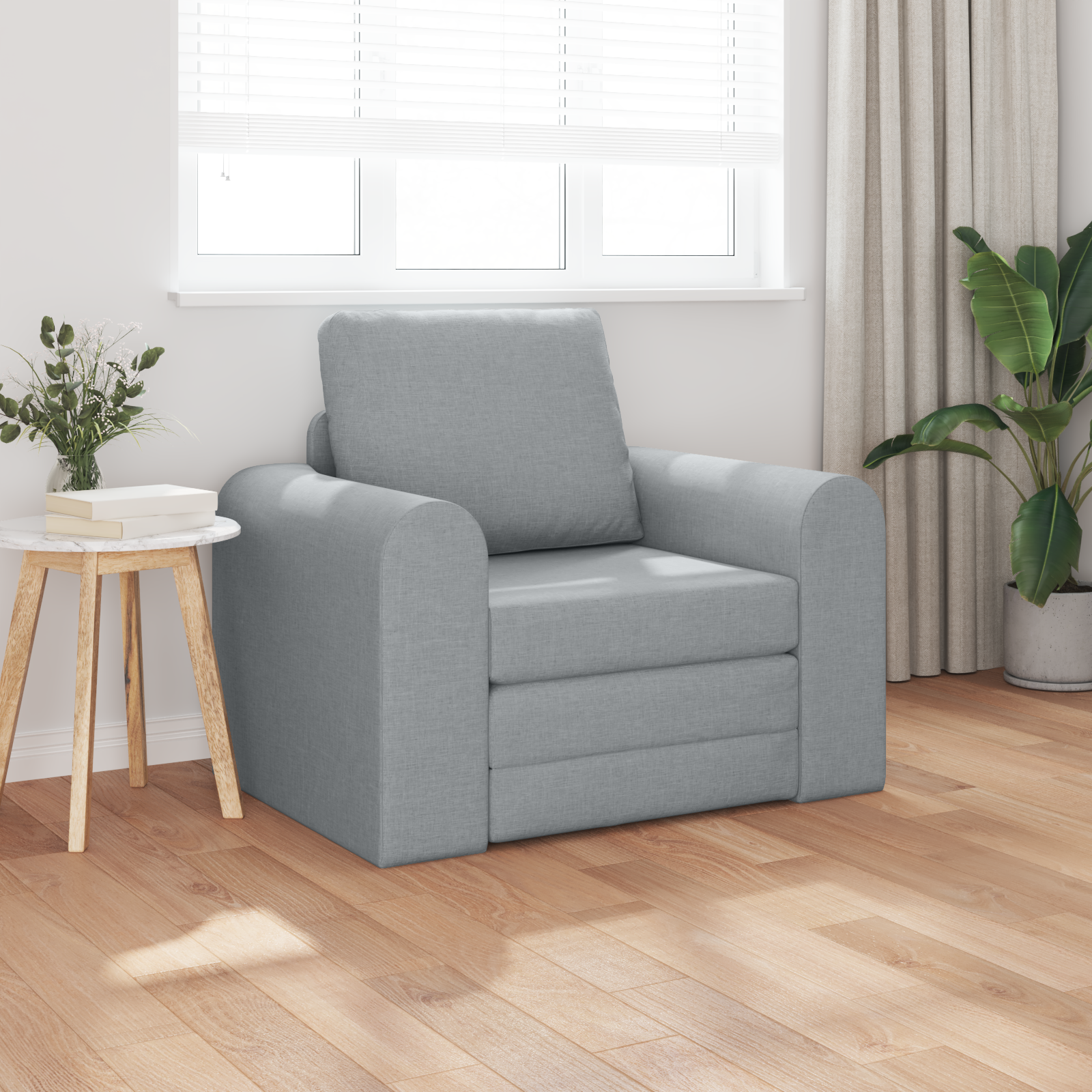 Divano Letto Grigio Chiaro 98 X 71 X 83 Cm Tessuto