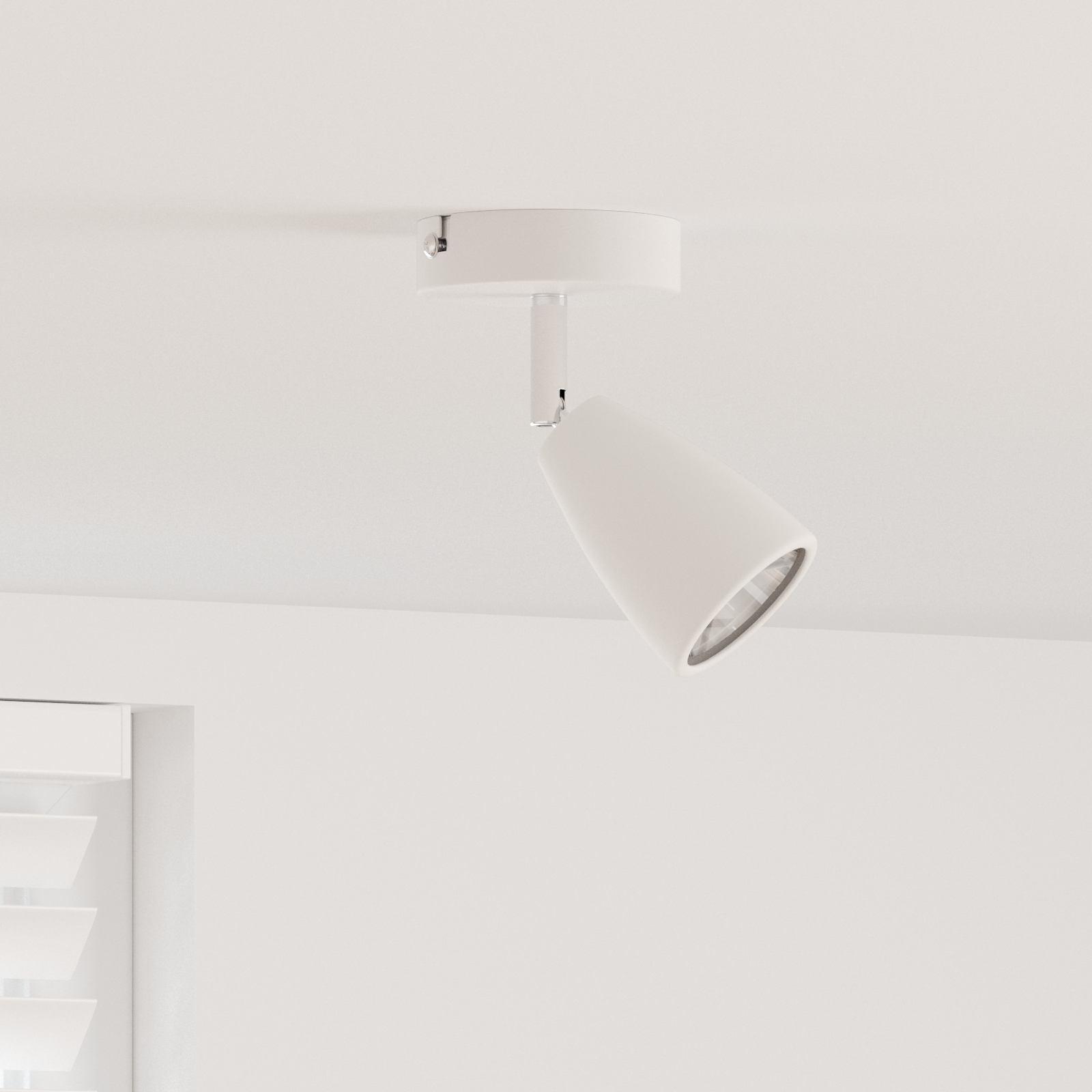 Faretto Da Soffitto Bianco 8 X 8 X 14.5 Cm Acciaio